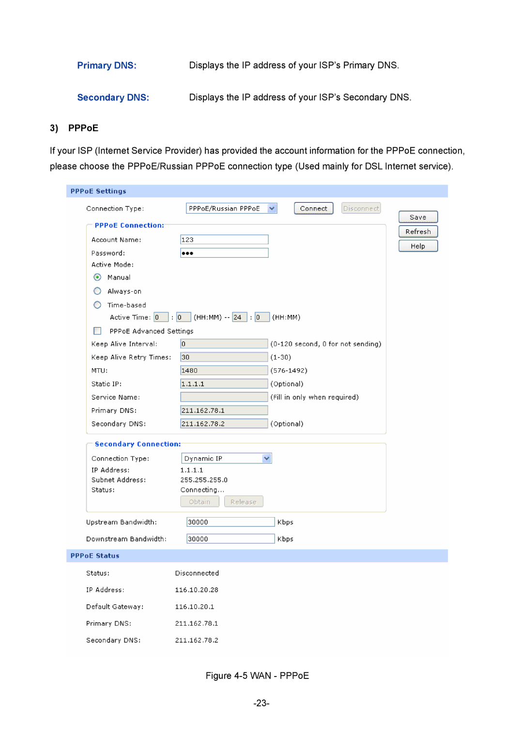 TP-Link TL-R470T+ manual WAN PPPoE 