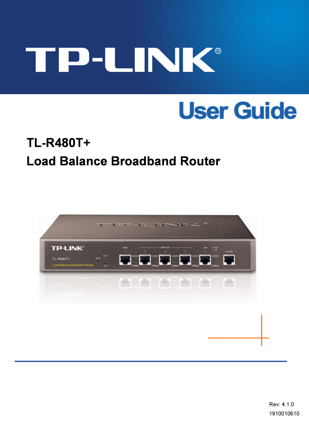 TP-Link manual TL-R480T+ Load Balance Broadband Router, Rev 4.1.0 