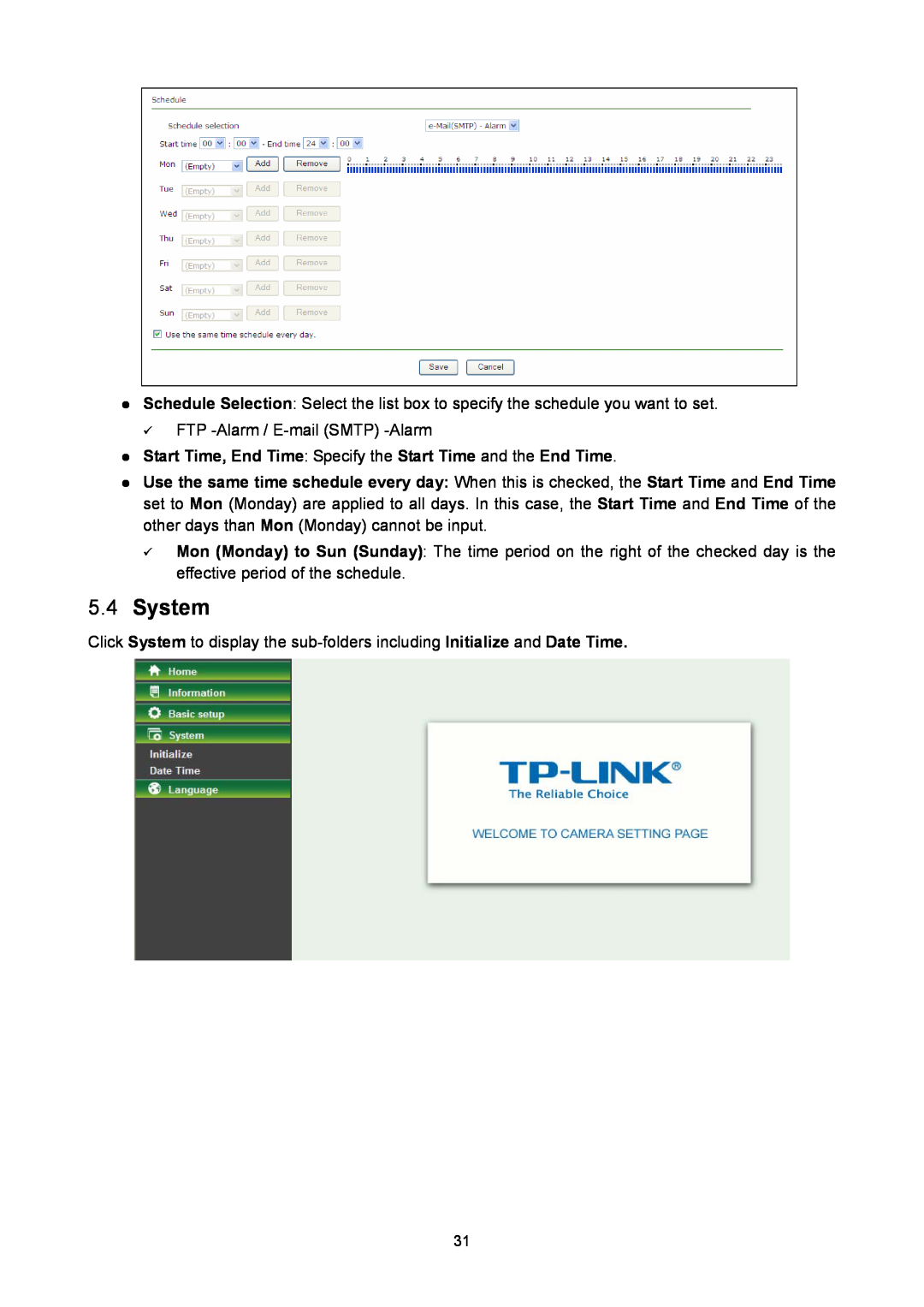 TP-Link TL-SC2020 manual System 
