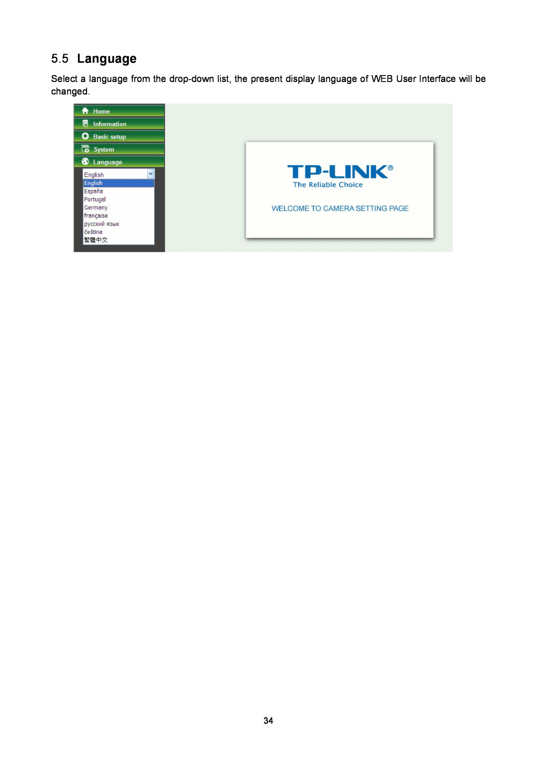 TP-Link TL-SC2020 manual Language 