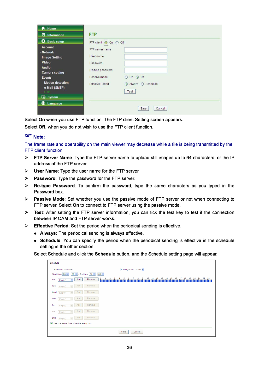 TP-Link TL-SC2020N manual User Name Type the user name for the FTP server 