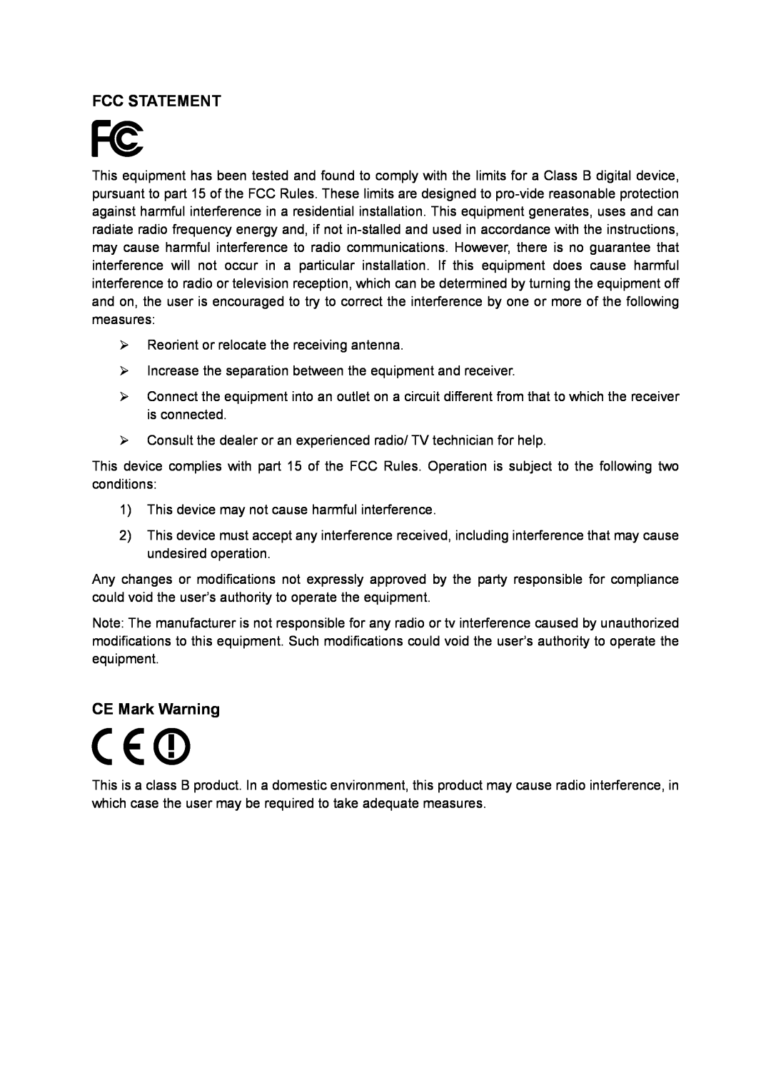 TP-Link TL-SC3130G manual Fcc Statement, CE Mark Warning 