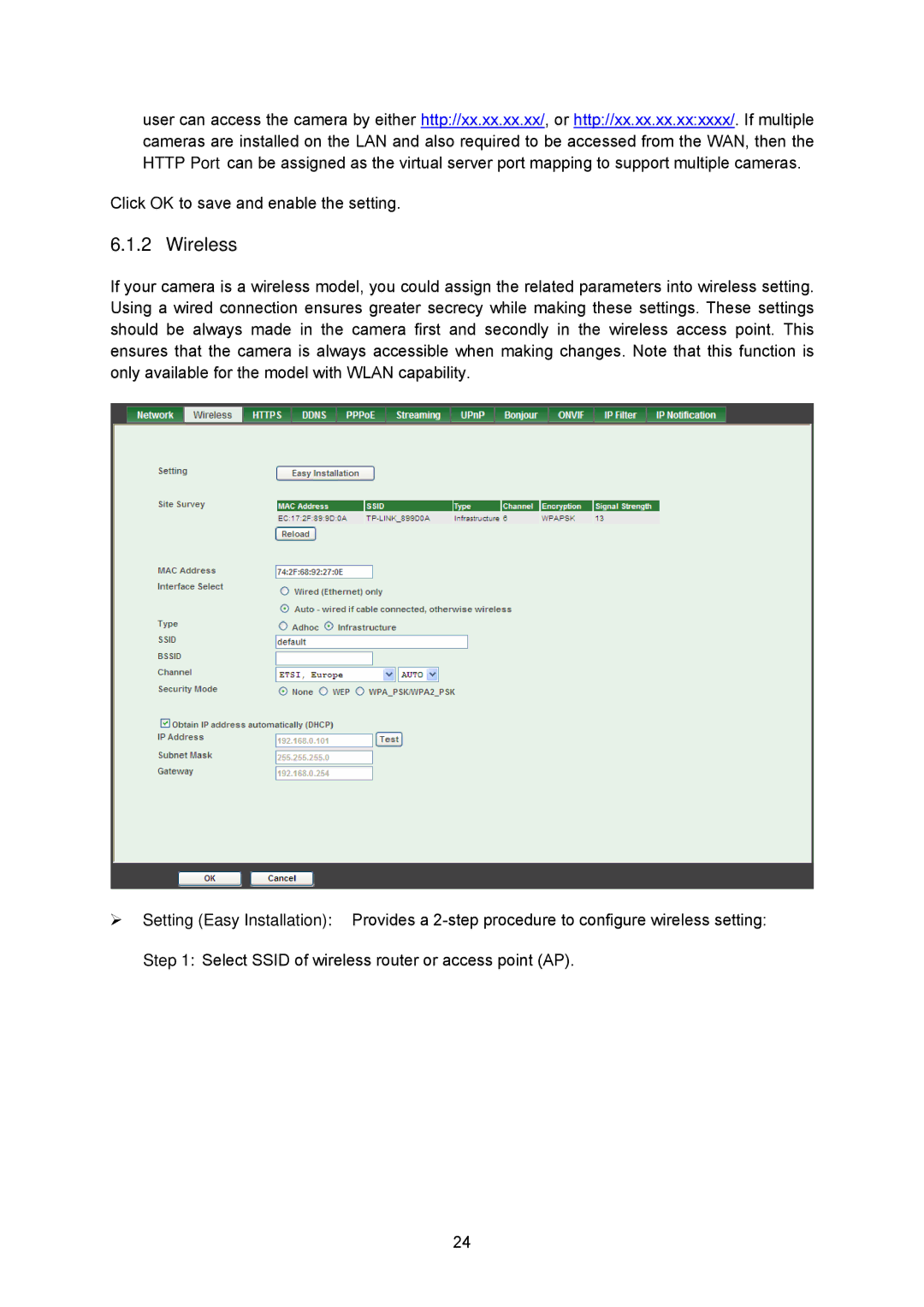 TP-Link TL-SC3230N, TL-SC323ON manual Click OK to save and enable the setting 