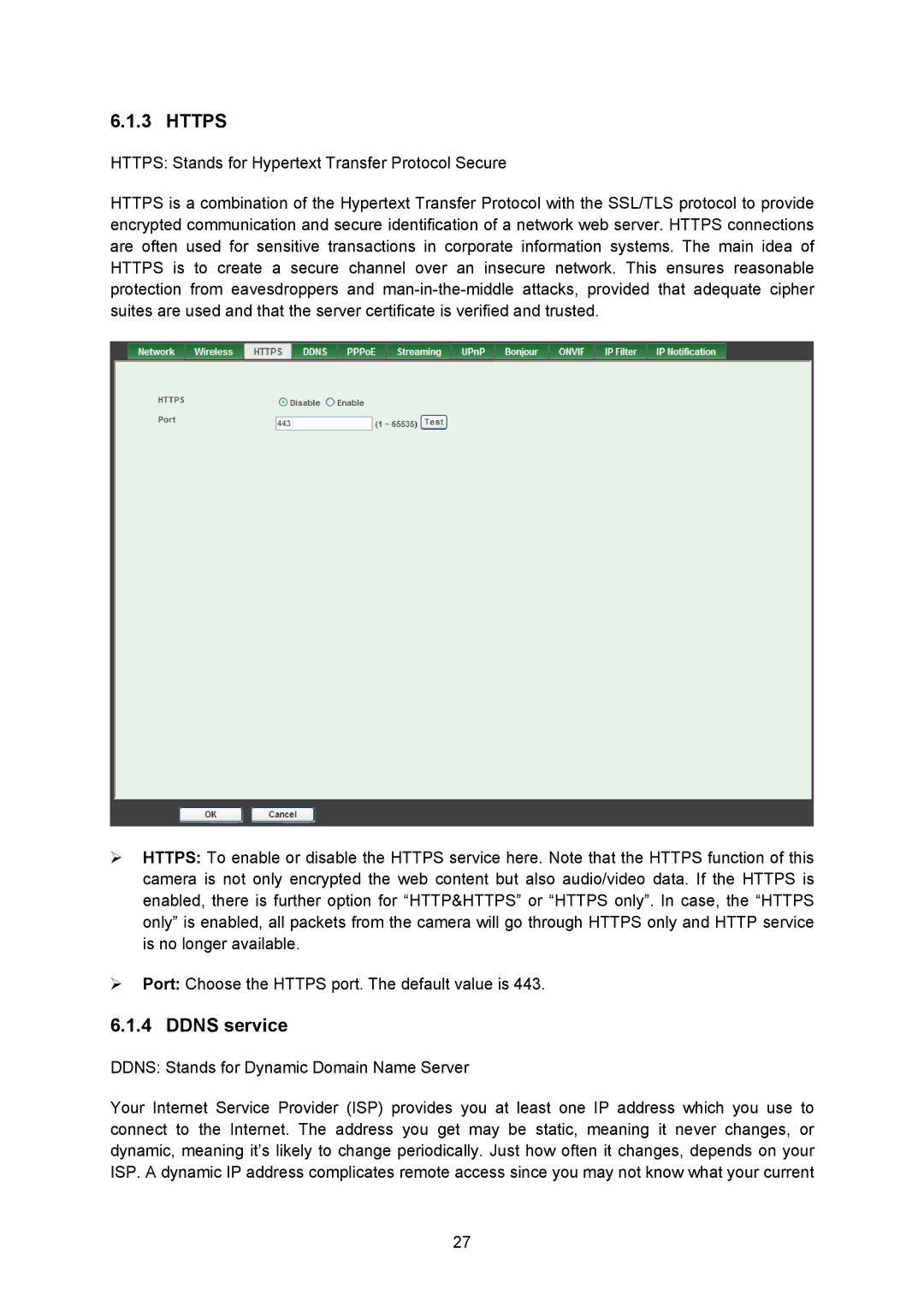 TP-Link TL-SC323ON, TL-SC3230N manual Https, Ddns service 