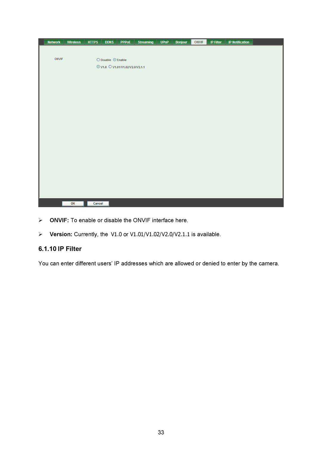 TP-Link TL-SC323ON, TL-SC3230N manual IP Filter 