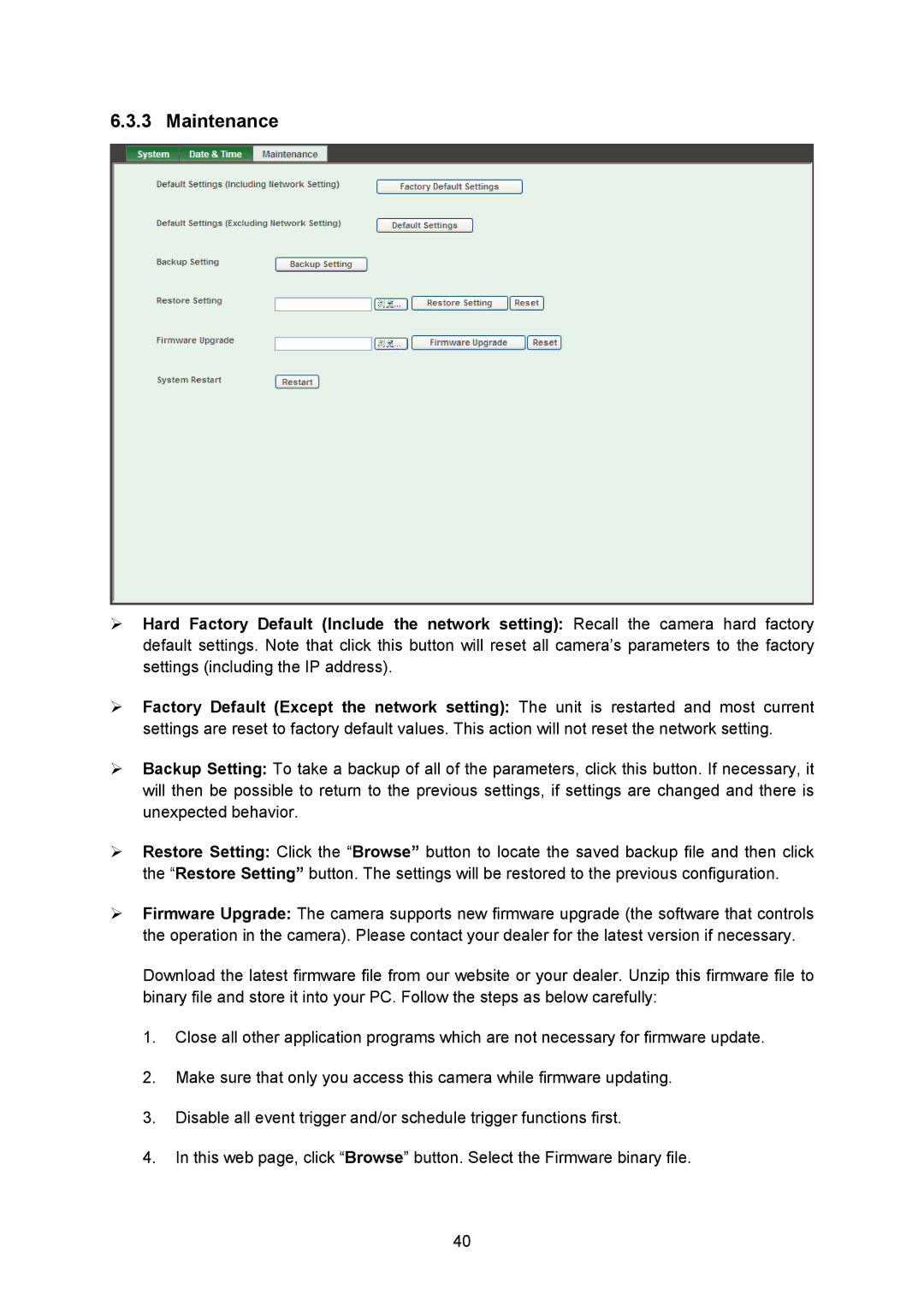 TP-Link TL-SC3230N, TL-SC323ON manual Maintenance 