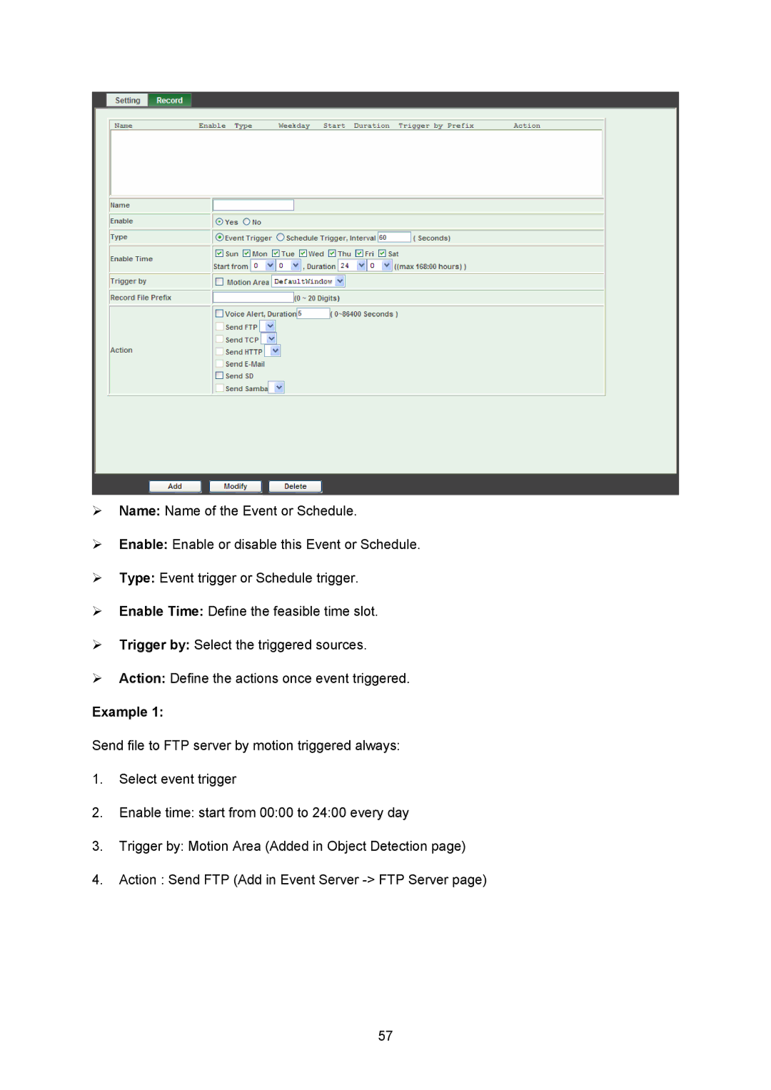 TP-Link TL-SC323ON, TL-SC3230N manual Example 