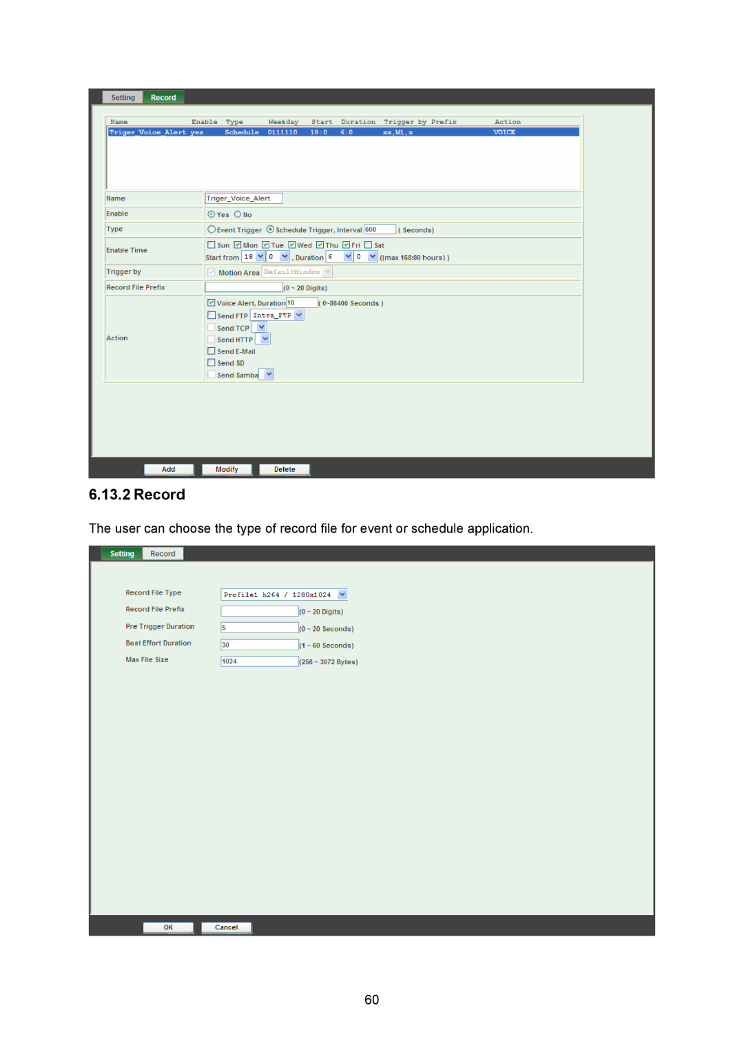 TP-Link TL-SC3230N, TL-SC323ON manual Record 