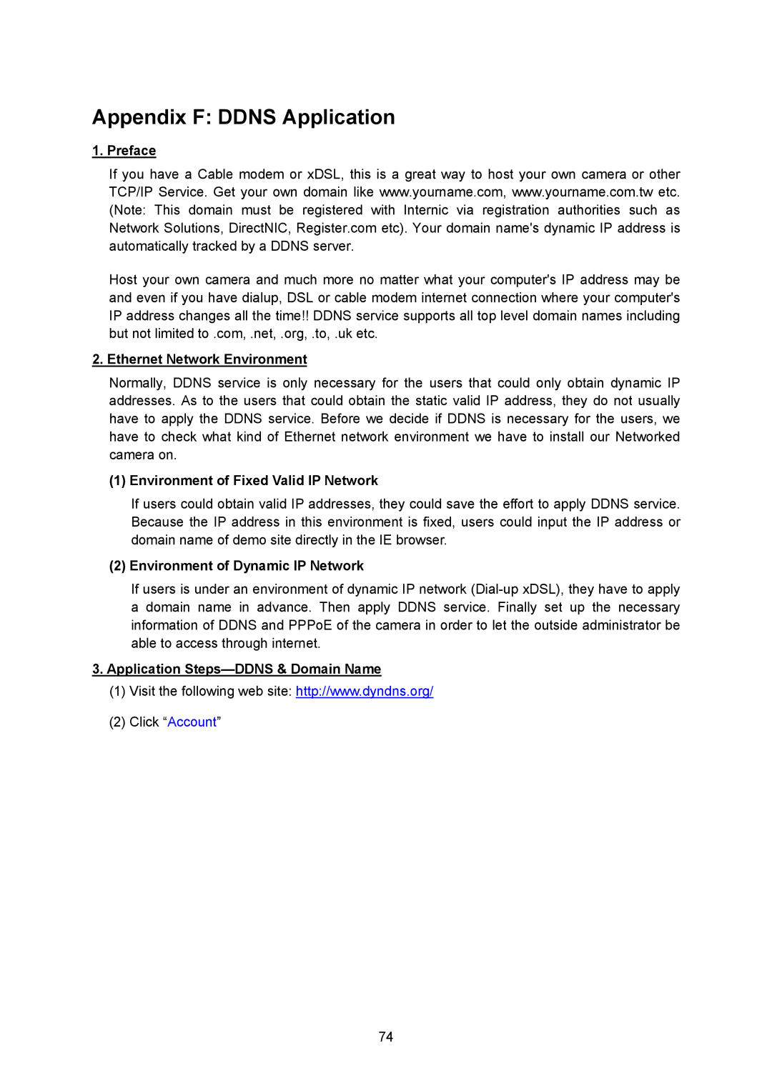 TP-Link TL-SC3230N, TL-SC323ON manual Appendix F Ddns Application 