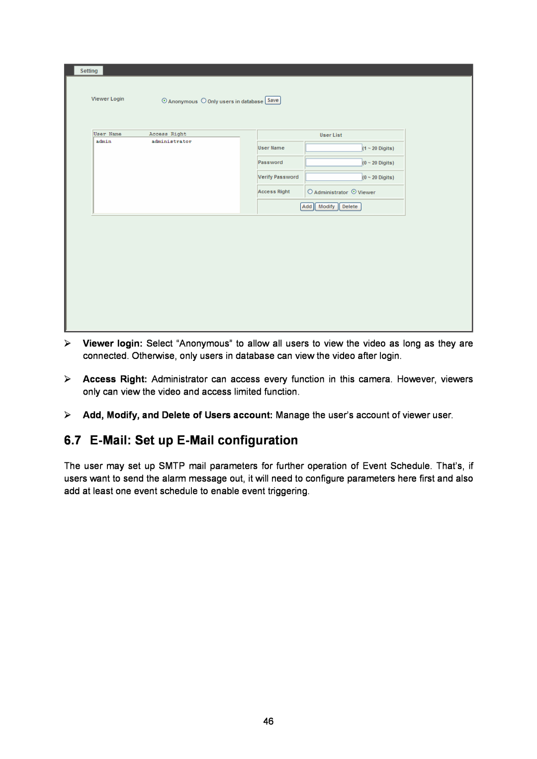 TP-Link TL-SC3230N, TL-SC323ON manual E-Mail Set up E-Mailconfiguration 
