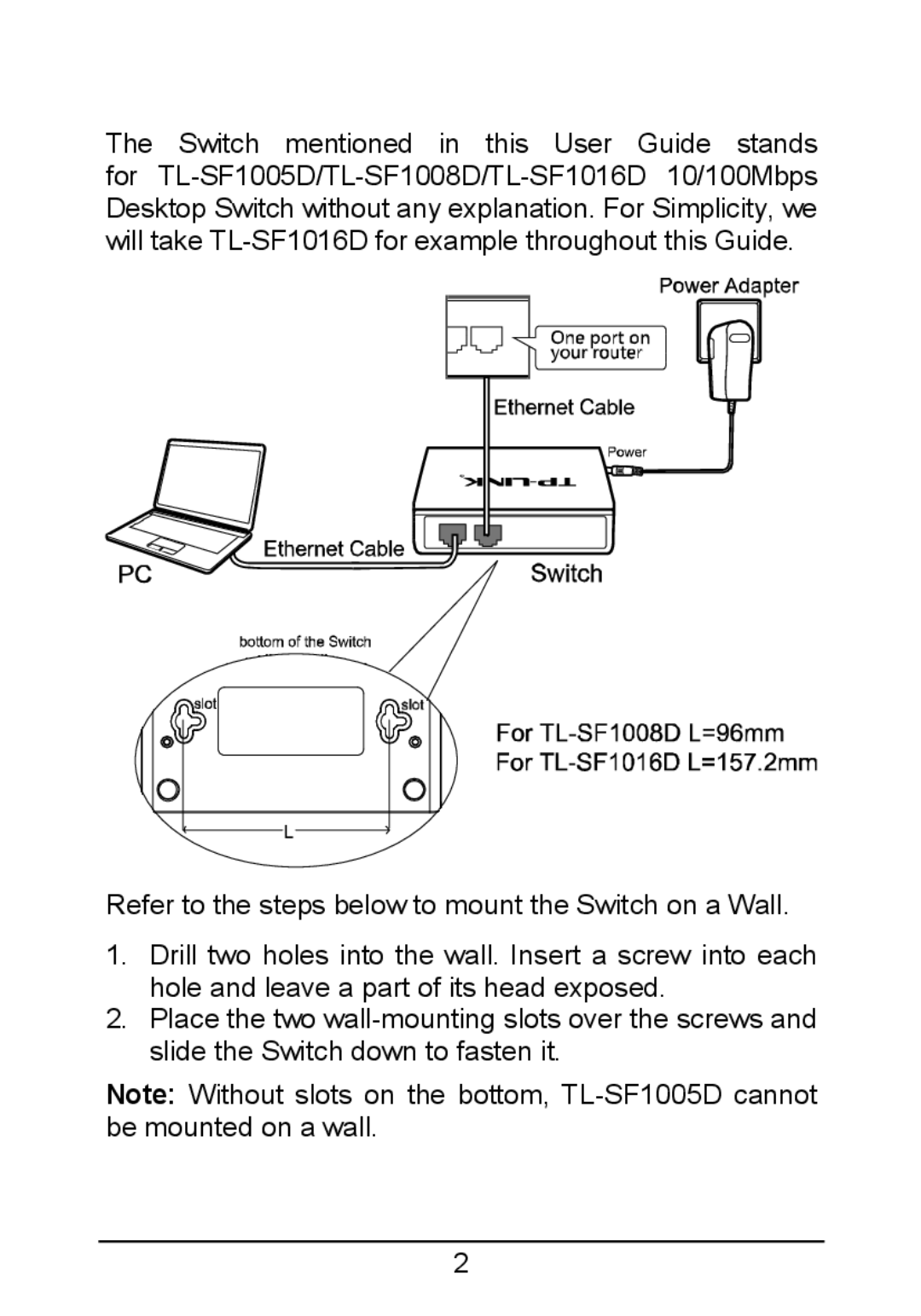 TP-Link TL-SF1005D manual 