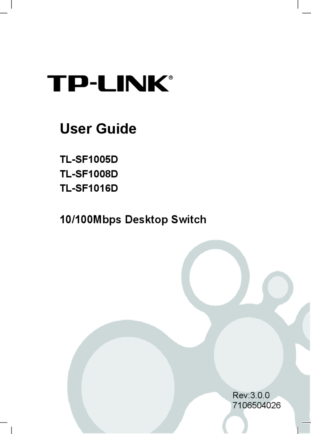 TP-Link TL-SF1005D, TL-SF1008D, TL-SF1016D manual User Guide 