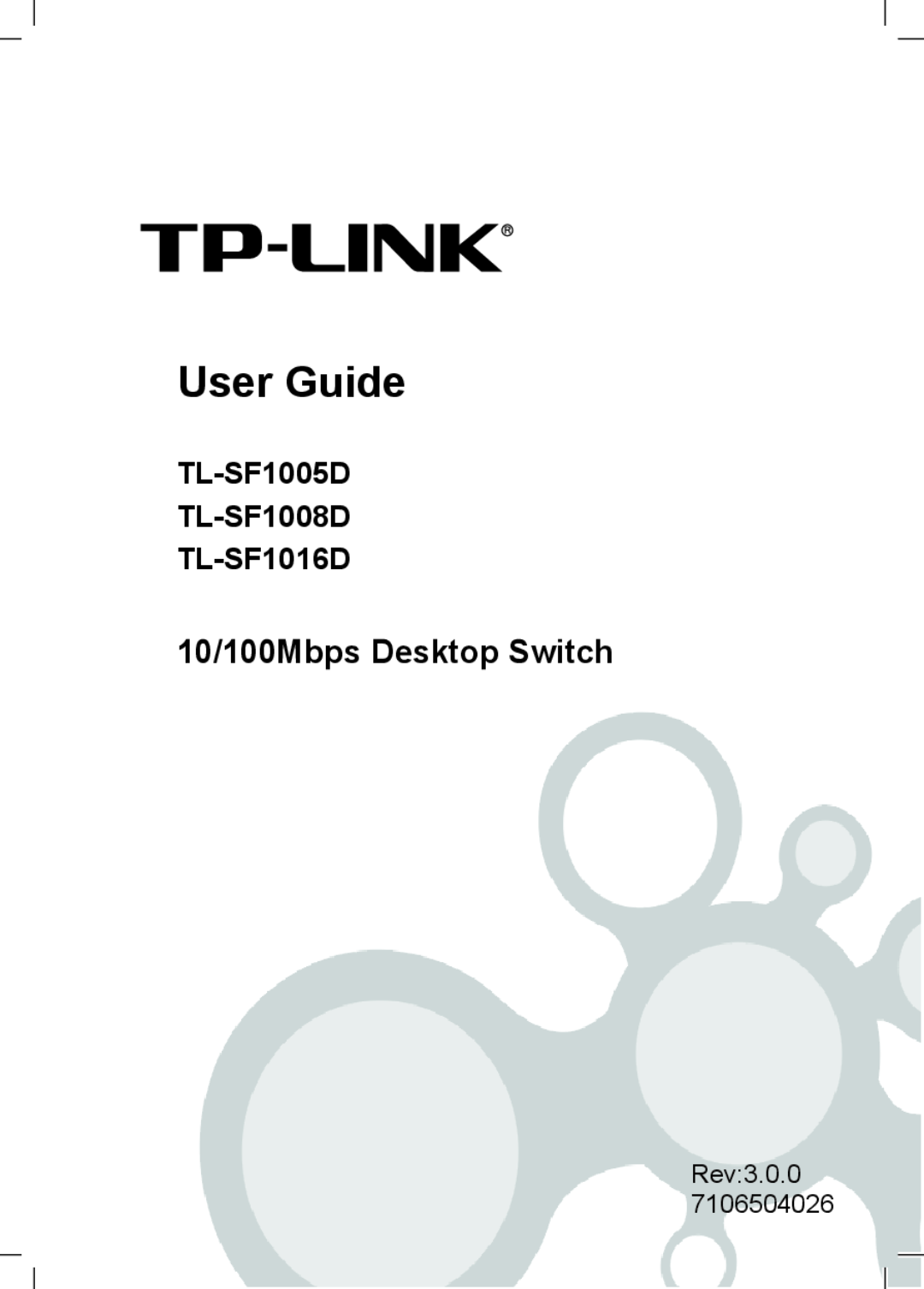 TP-Link TL-SF1016D manual PORT 10/100 DESKTOP SWITCH 