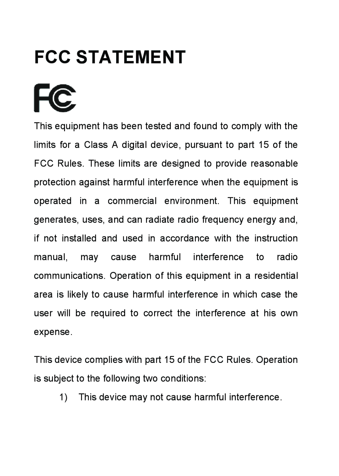 TP-Link TL-SF1008P manual FCC Statement 