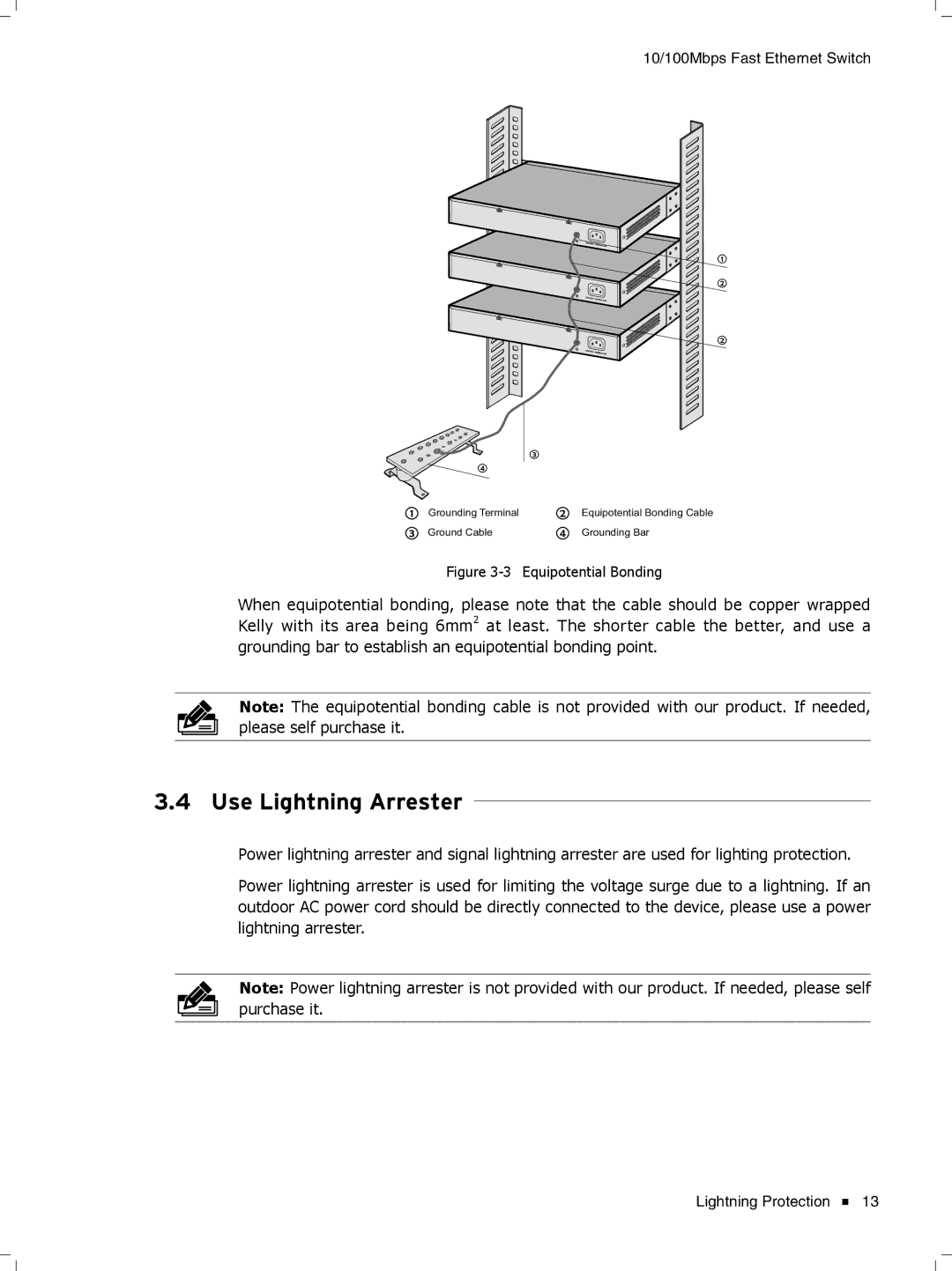 TP-Link TL-SF1048, TL-SF1024D, TL-SF1016DS manual Use Lightning Arrester 