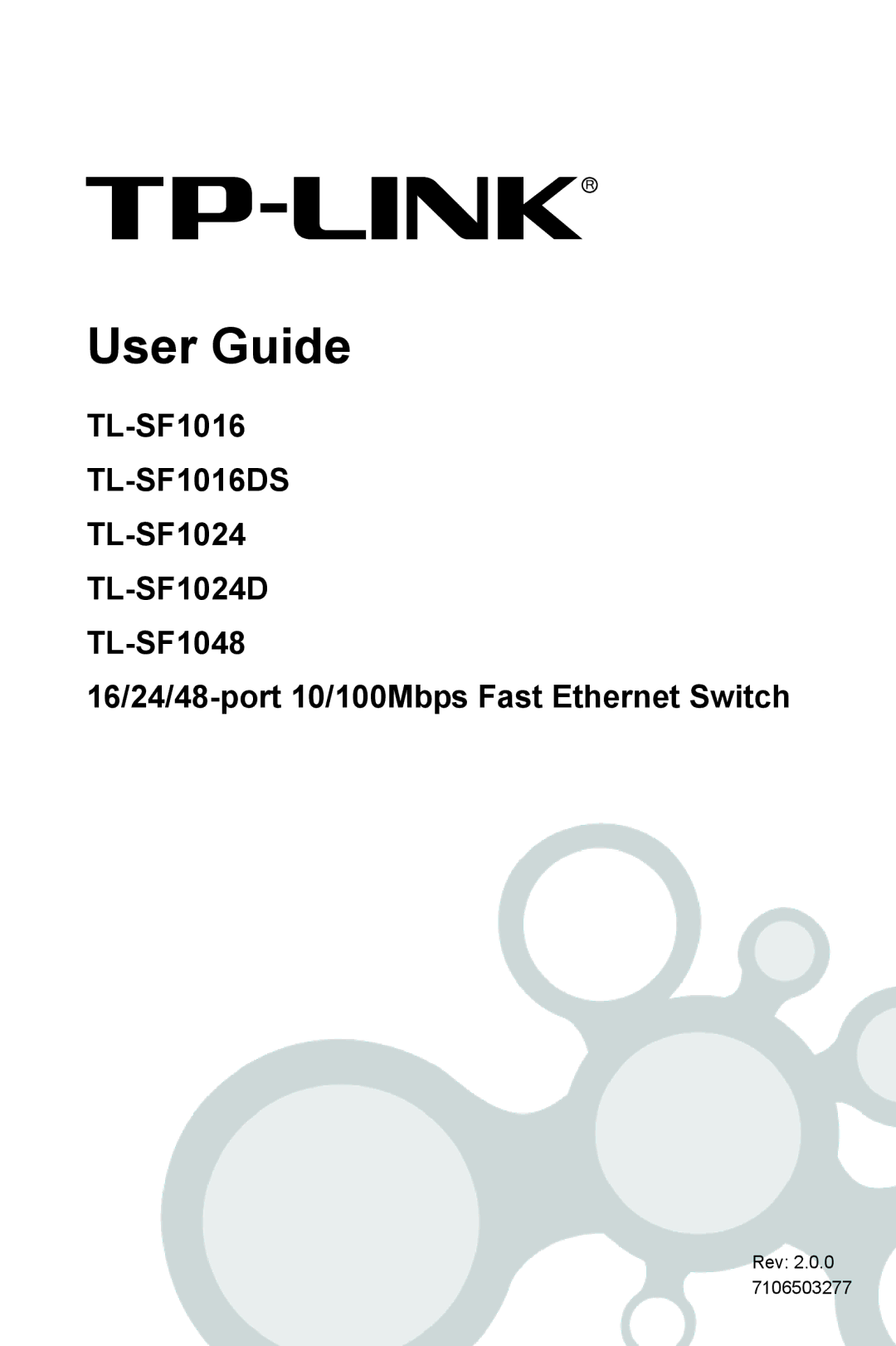 TP-Link TL-SF1024D, TL-SF1048, TL-SF1016DS manual User Guide 