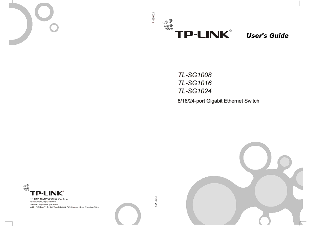 TP-Link manual TL-SG1008 TL-SG1016 TL-SG1024 