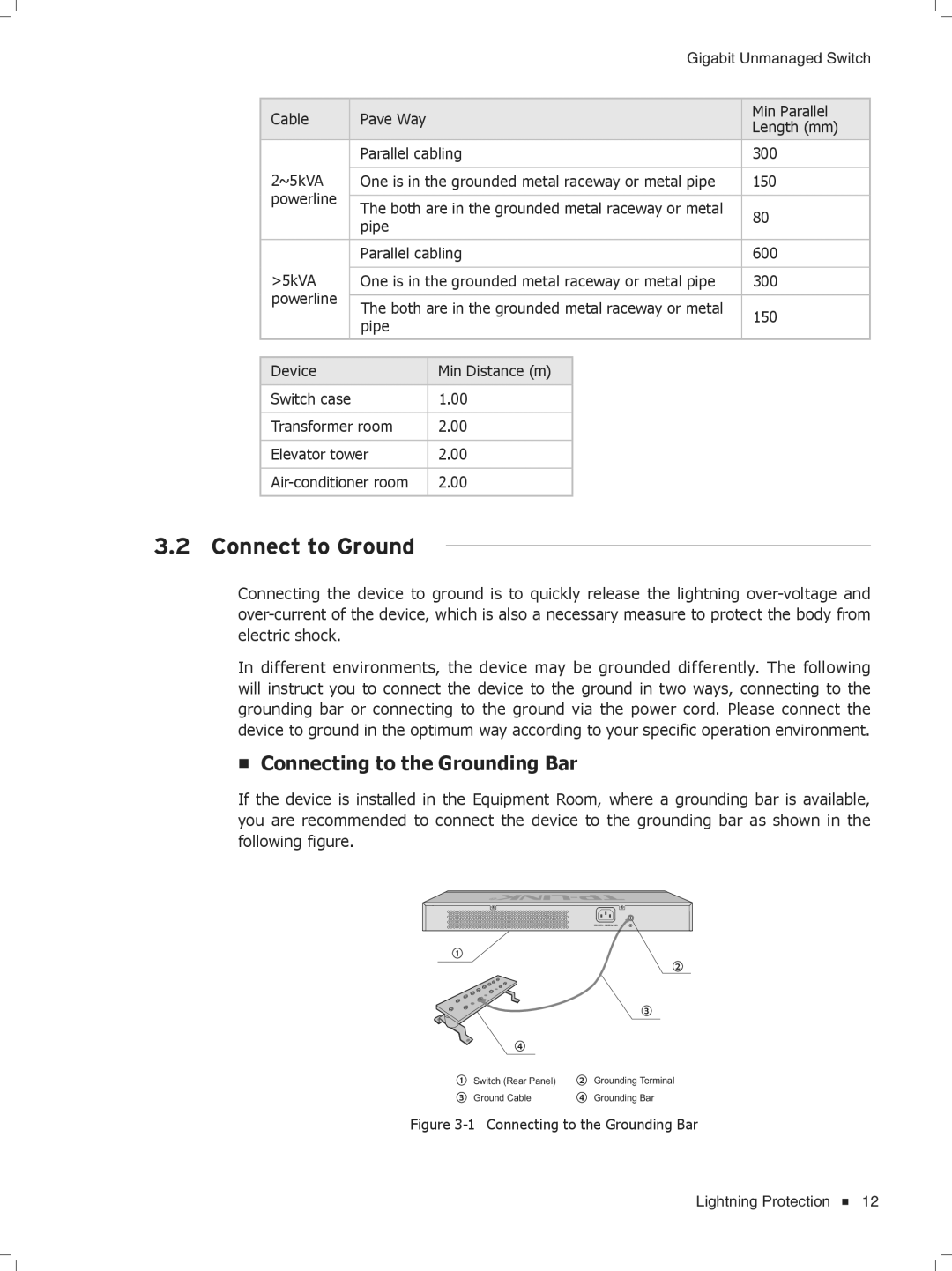 TP-Link TL-SG1048/TL-SG1024, TL-SG1204D/TL-SG1016, TL-SG1016D/TL-SG1008 Connect to Ground, Connecting to the Grounding Bar 