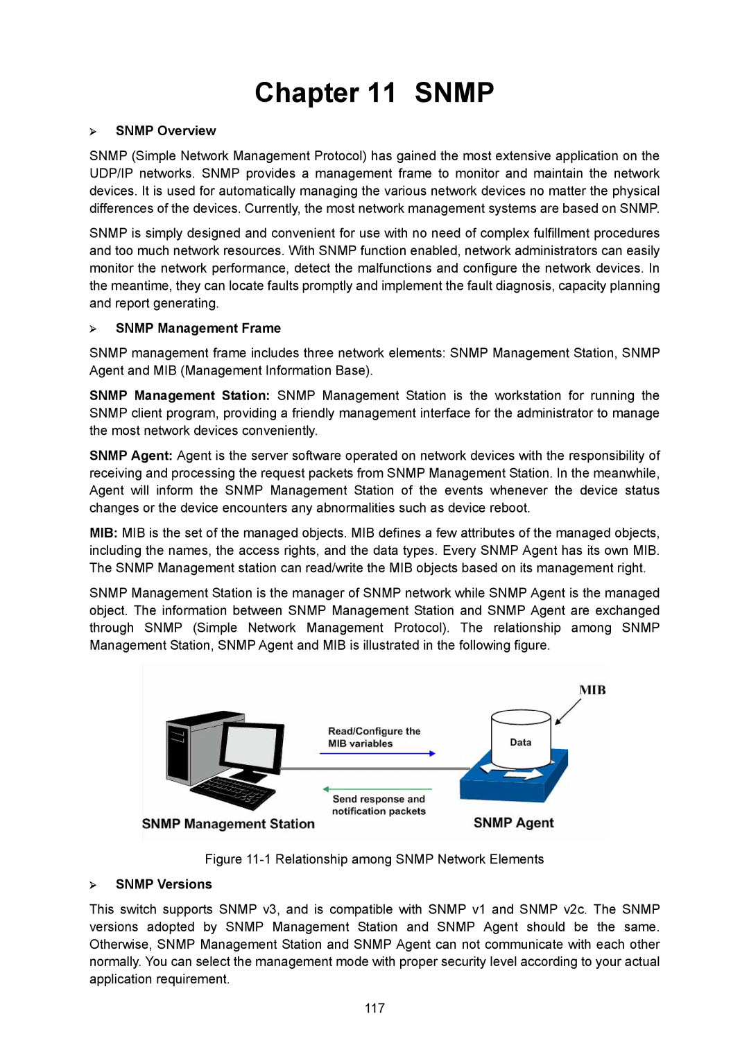 TP-Link TL-SG2008 manual ¾ Snmp Overview, ¾ Snmp Management Frame, ¾ Snmp Versions 