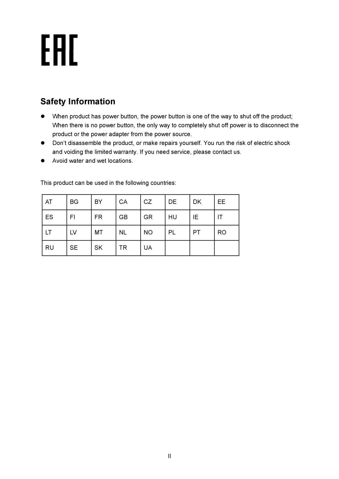 TP-Link TL-SG2008 manual Safety Information 