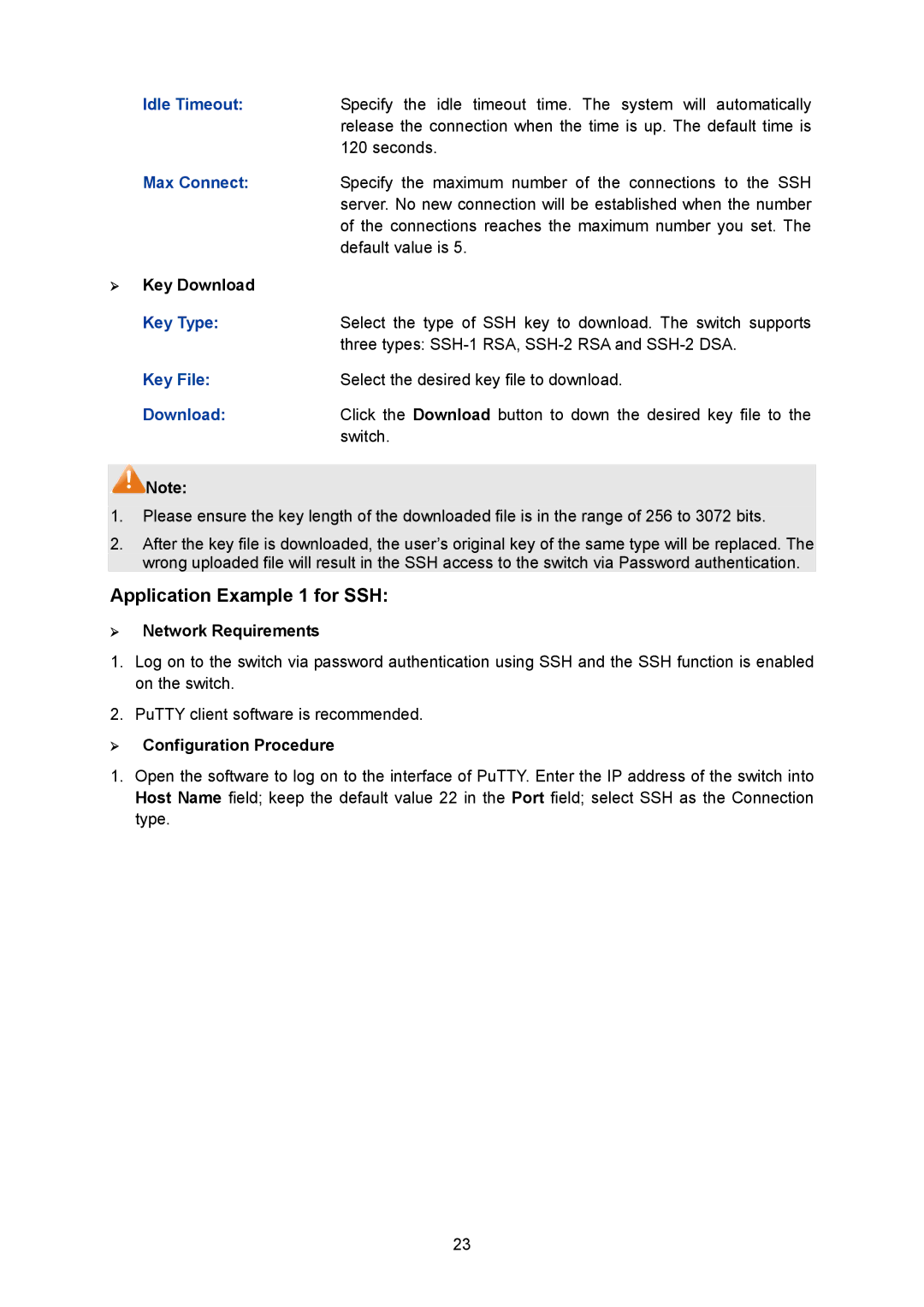 TP-Link TL-SG2008 manual Download, ¾ Network Requirements, ¾ Configuration Procedure 