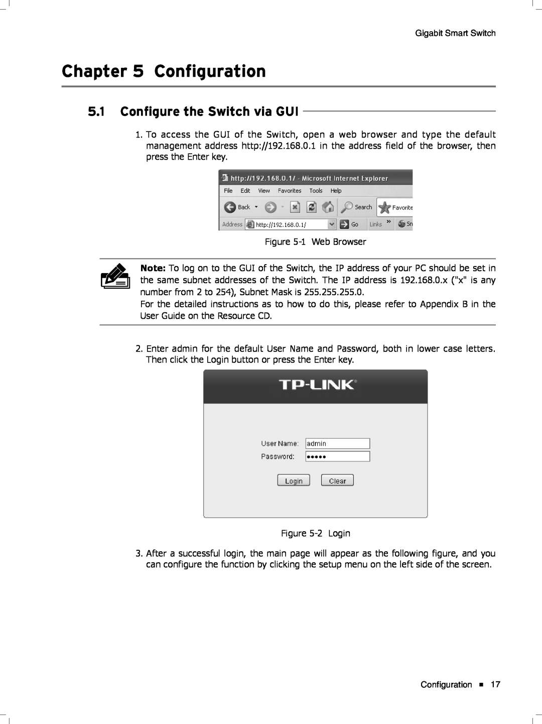 TP-Link TL-SG2216, TL-SG2424 manual Configure the Switch via GUI, CCCCCCCCCCCConfiguration 