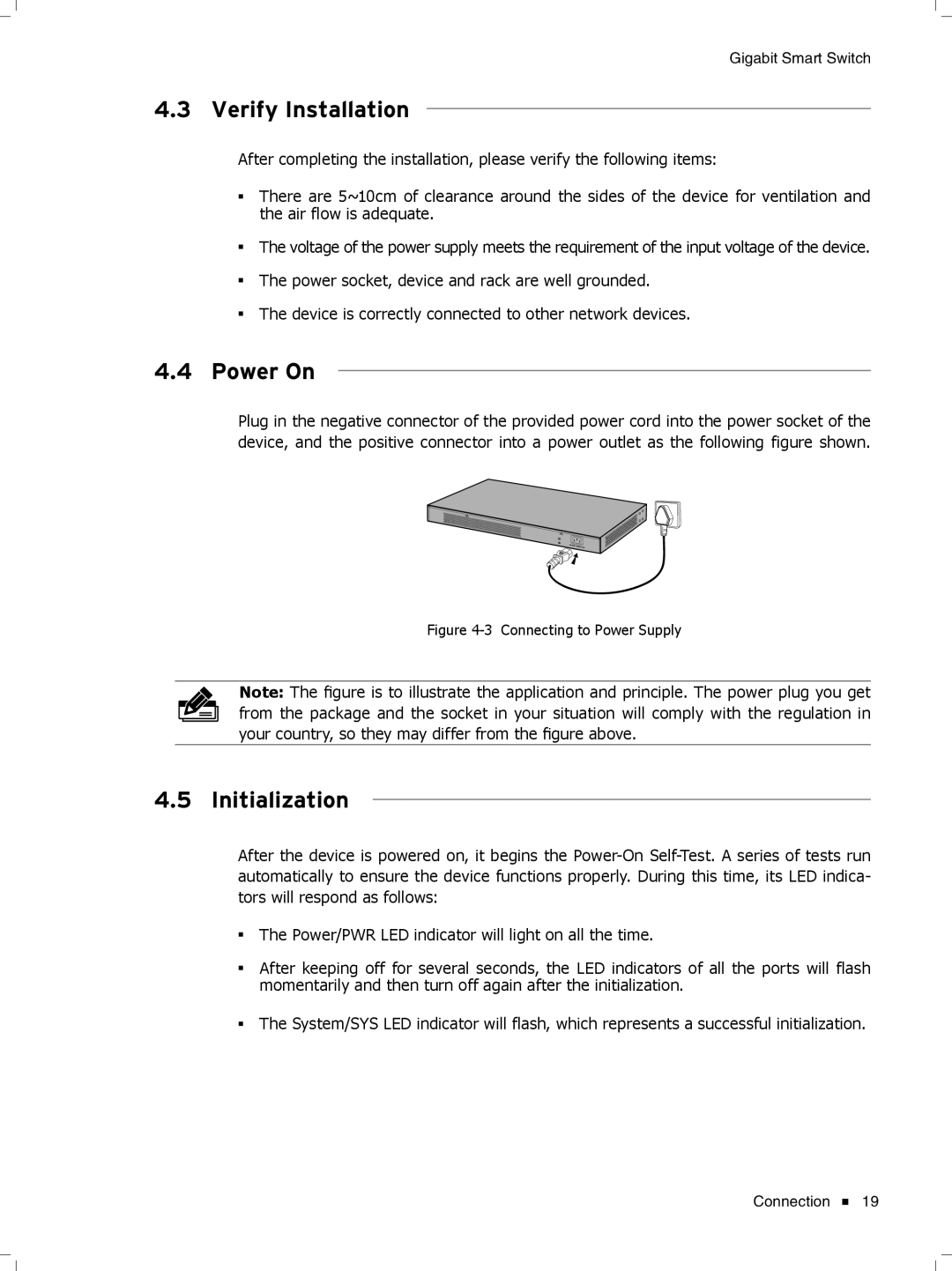 TP-Link Tl-SB2216, TL-SG2424, TL-SG2452 manual Verify Installation, Power On, Initialization 