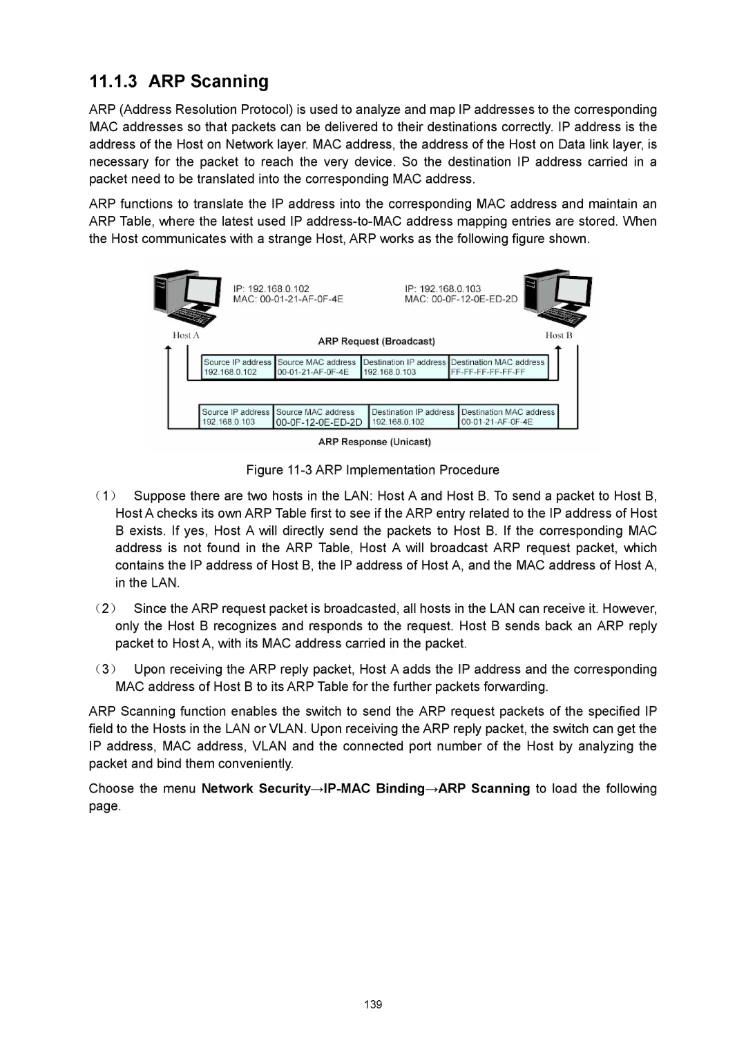 TP-Link TL-SG3216 manual ARP Scanning 