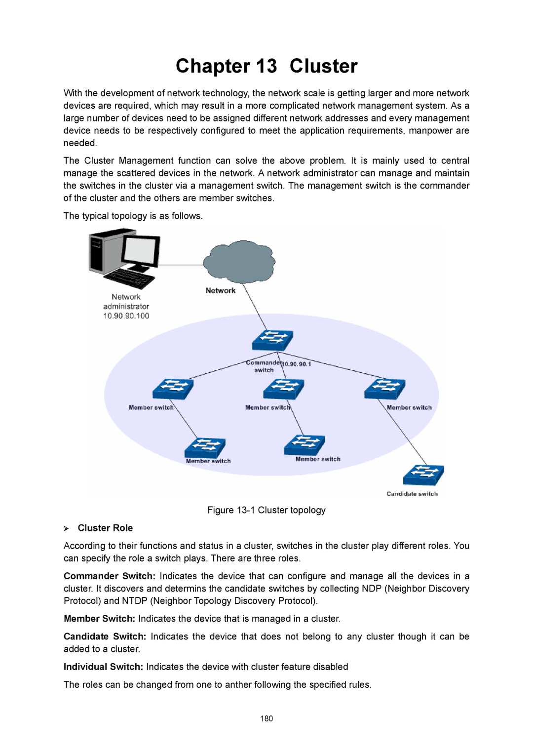 TP-Link TL-SG3216 manual ¾ Cluster Role 