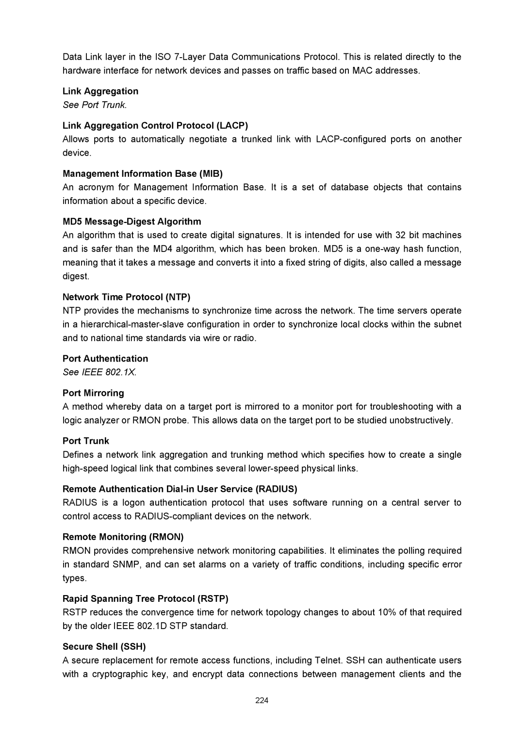 TP-Link TL-SG3216 Link Aggregation Control Protocol Lacp, Management Information Base MIB, Network Time Protocol NTP 