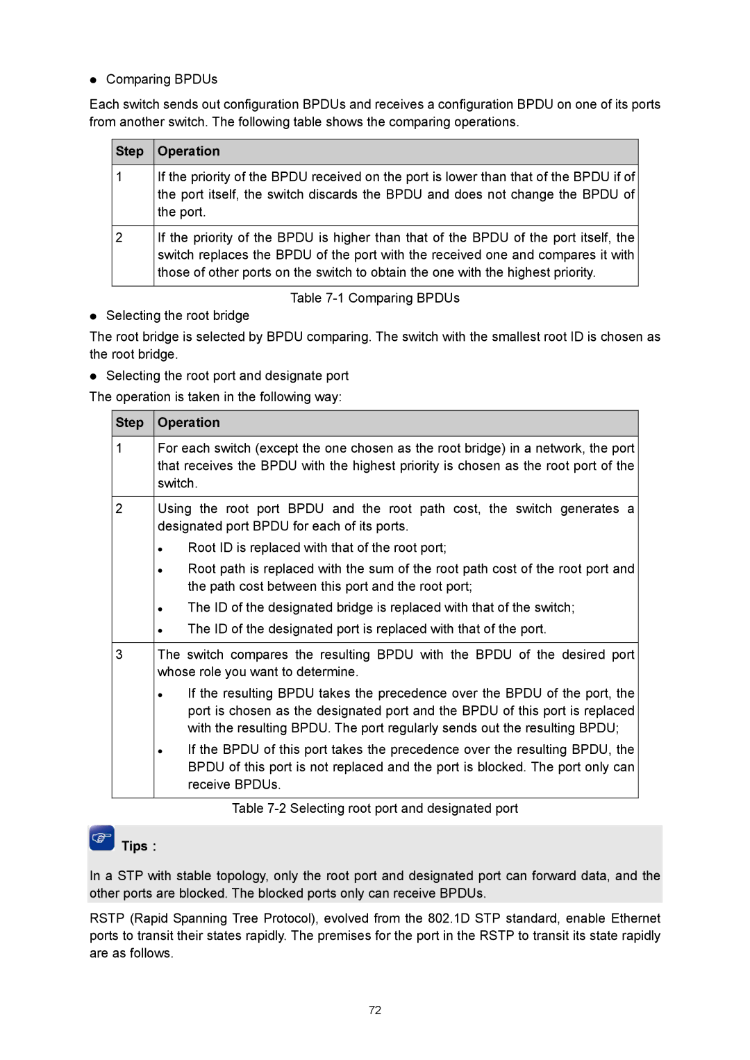 TP-Link TL-SG3216 manual Step Operation, Tips ： 