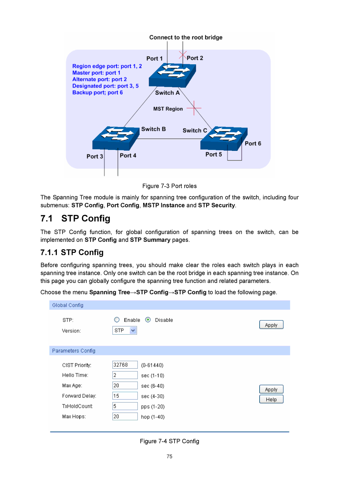 TP-Link TL-SG3216 manual STP Config 