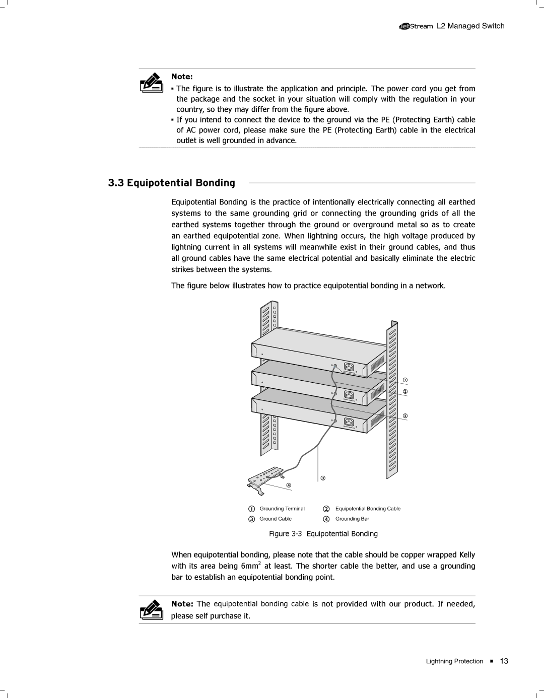 TP-Link TL-SG3424 manual 3333Equipotential Bonding 