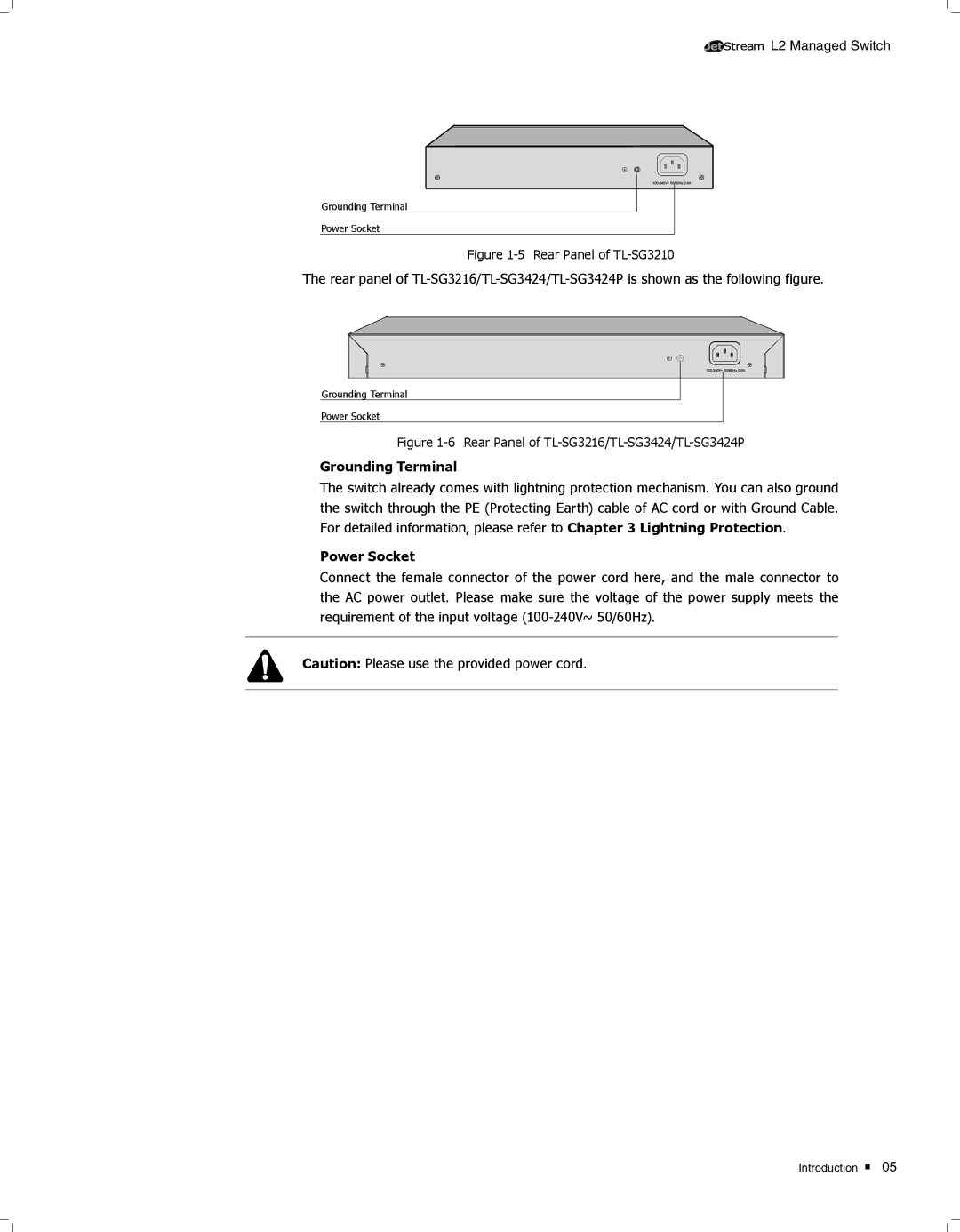 TP-Link TL-SG3424 manual Grounding Terminal 