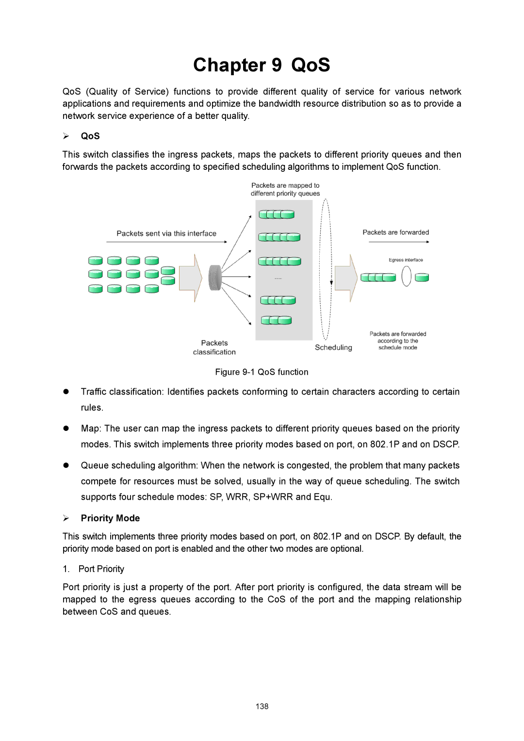 TP-Link TL-SG3424P manual  QoS,  Priority Mode 