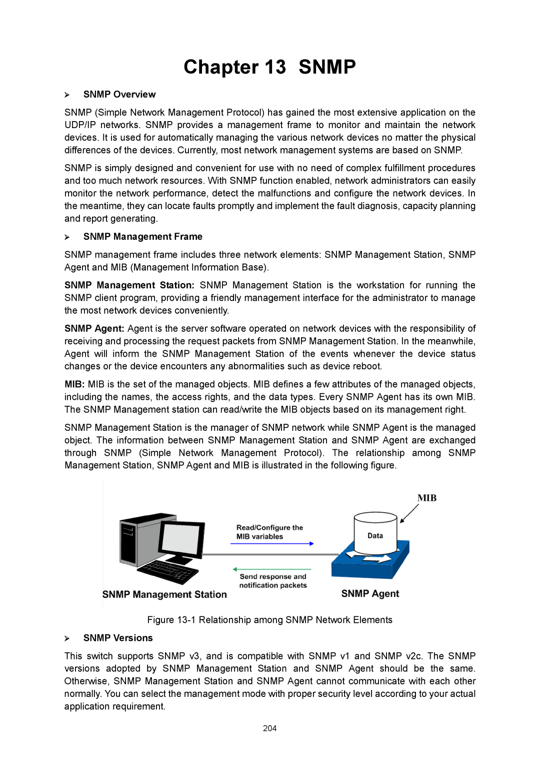 TP-Link TL-SG3424P manual  Snmp Overview,  Snmp Management Frame,  Snmp Versions 