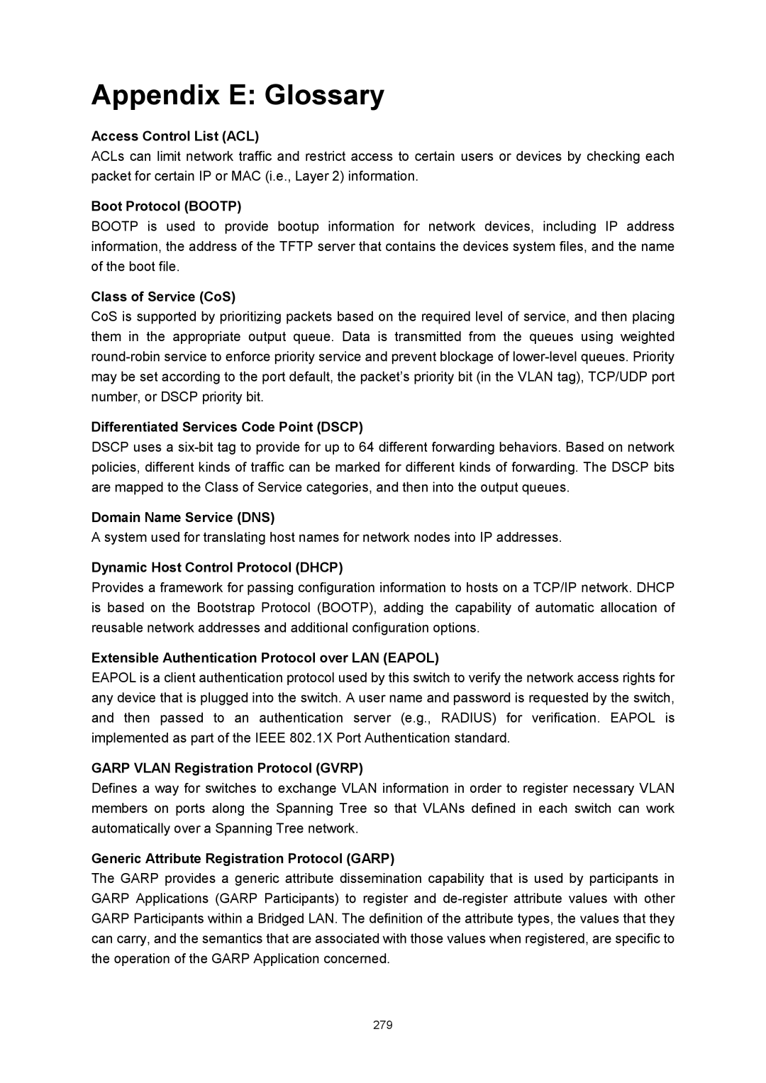 TP-Link TL-SG3424P manual Appendix E Glossary 