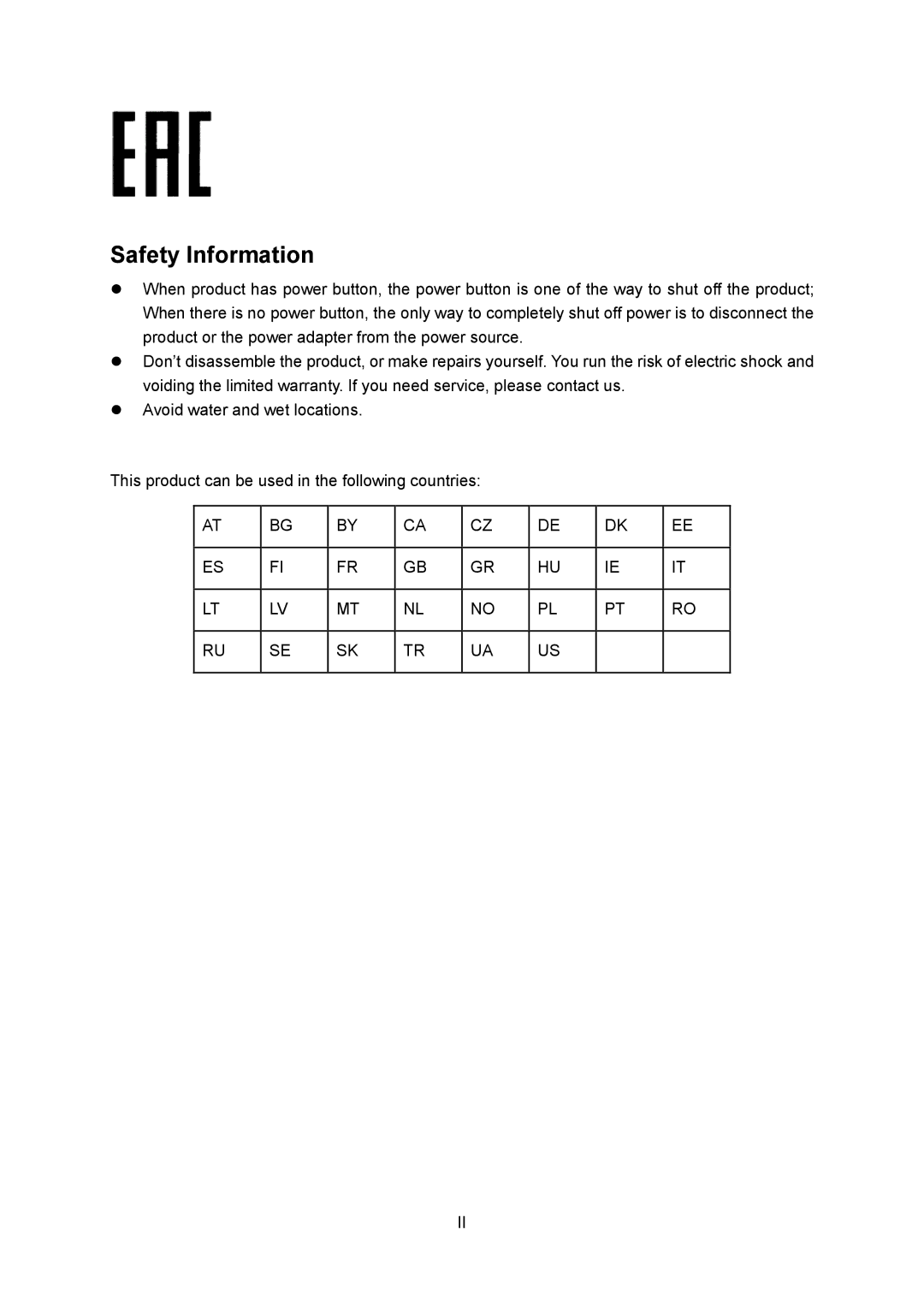 TP-Link TL-SG3424P manual Safety Information 