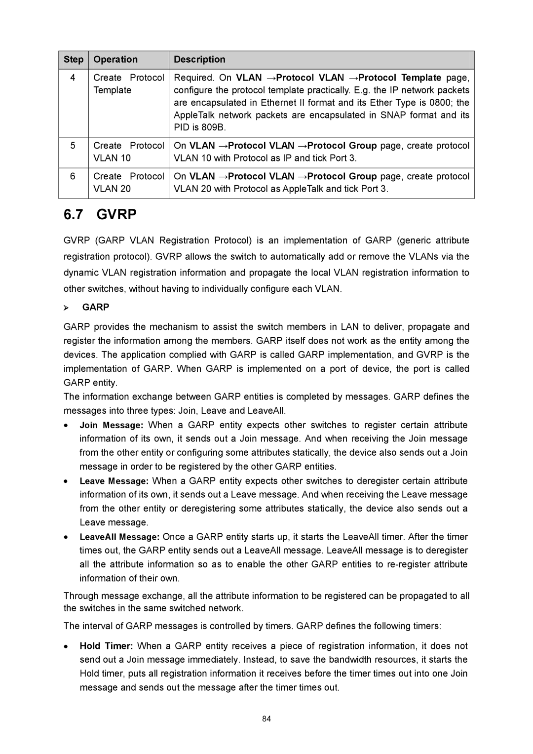 TP-Link TL-SG3424P manual Required. On Vlan →Protocol Vlan →Protocol Template 