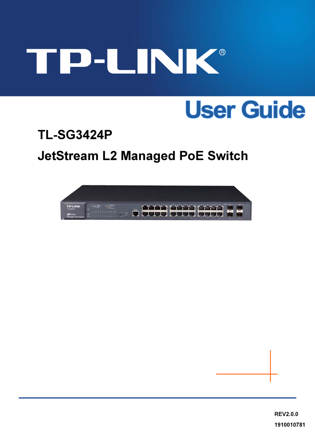 TP-Link manual TL-SG3424P JetStream L2 Managed PoE Switch, REV2.0.0 1910010781 