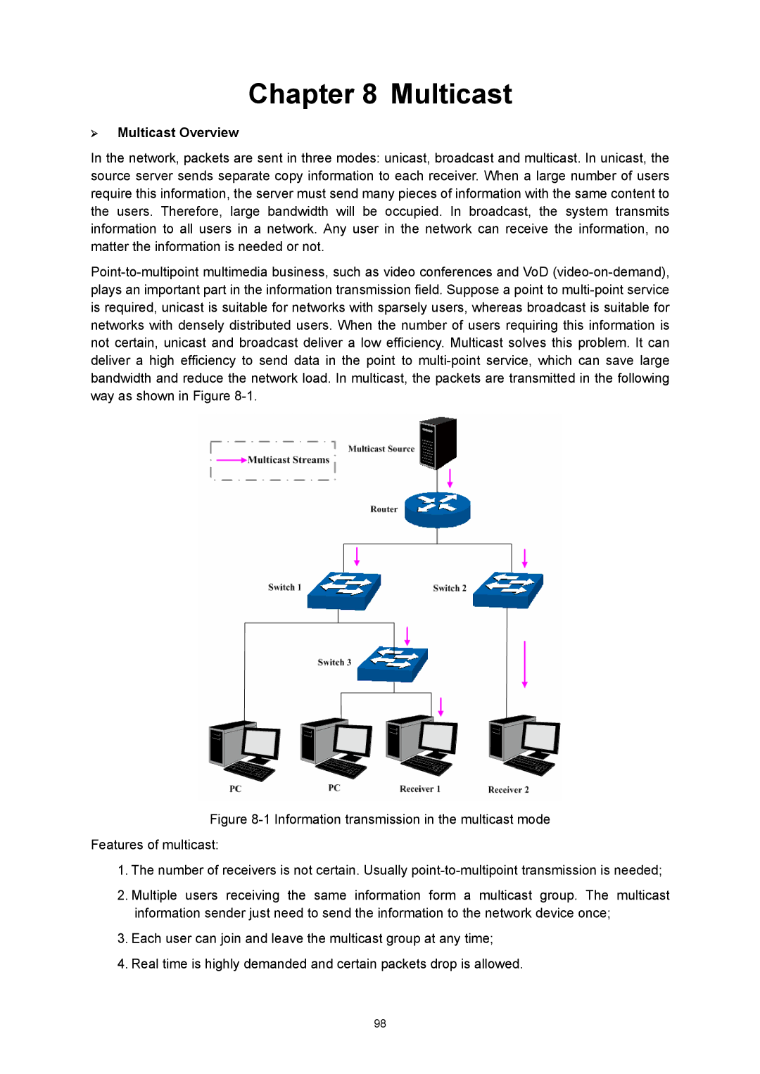 TP-Link TL-SG3424P manual ¾ Multicast Overview 