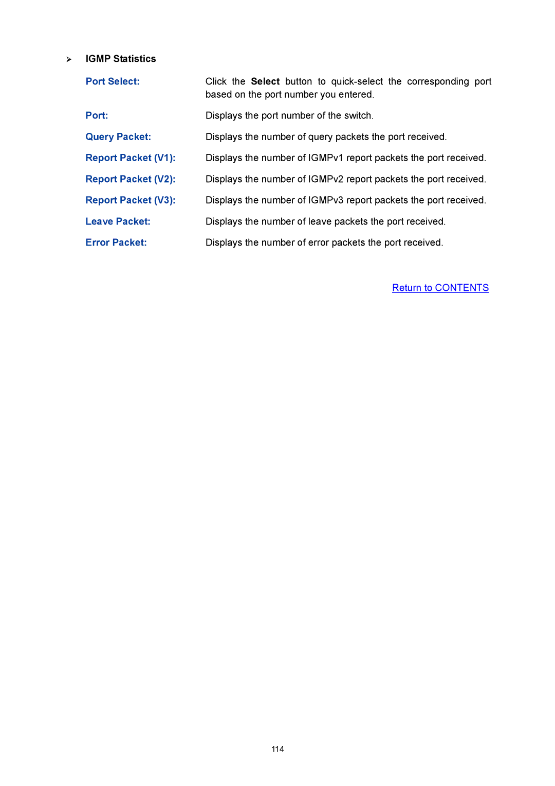 TP-Link TL-SG3424P manual ¾ Igmp Statistics 