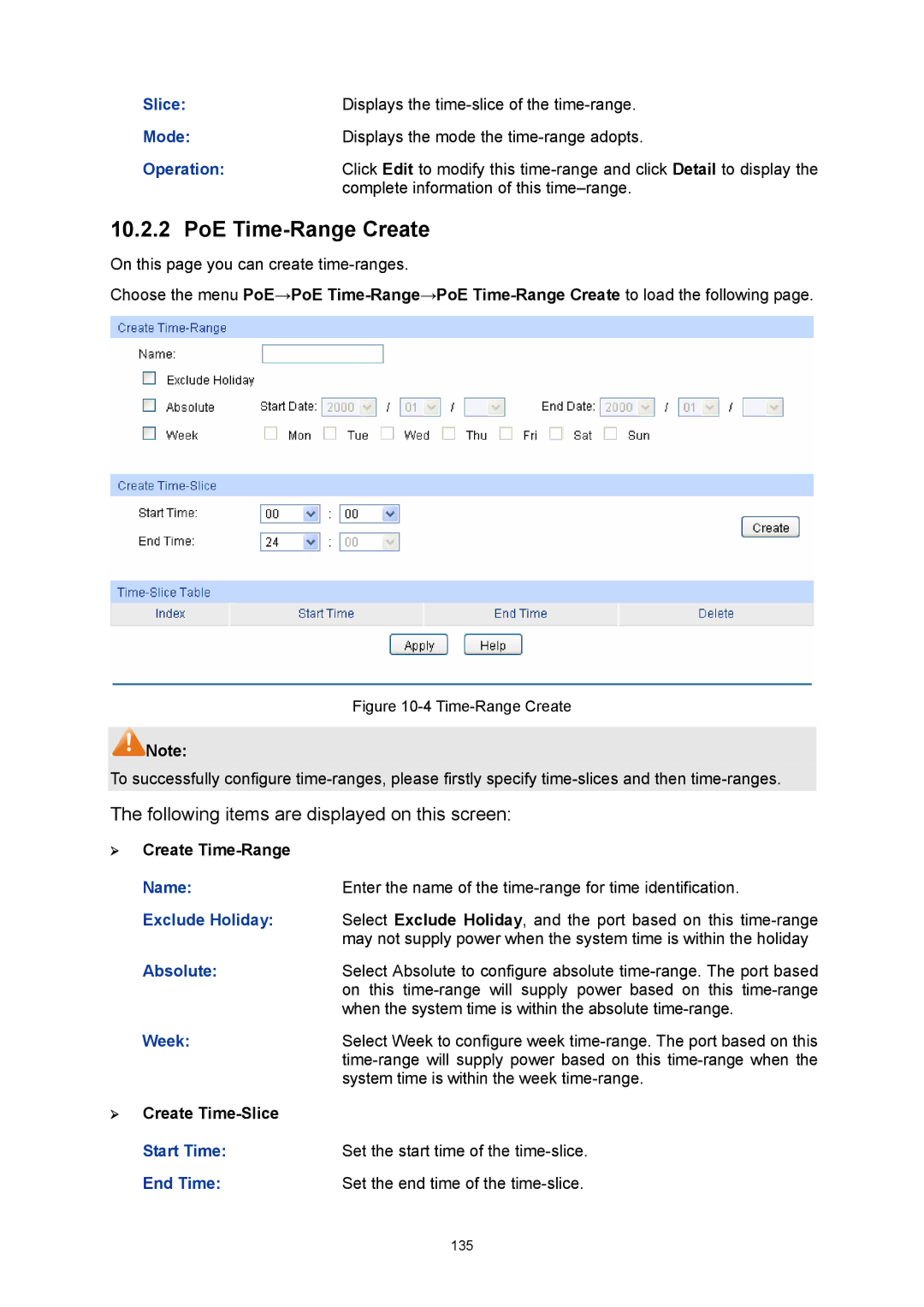 TP-Link TL-SG3424P manual PoE Time-Range Create 