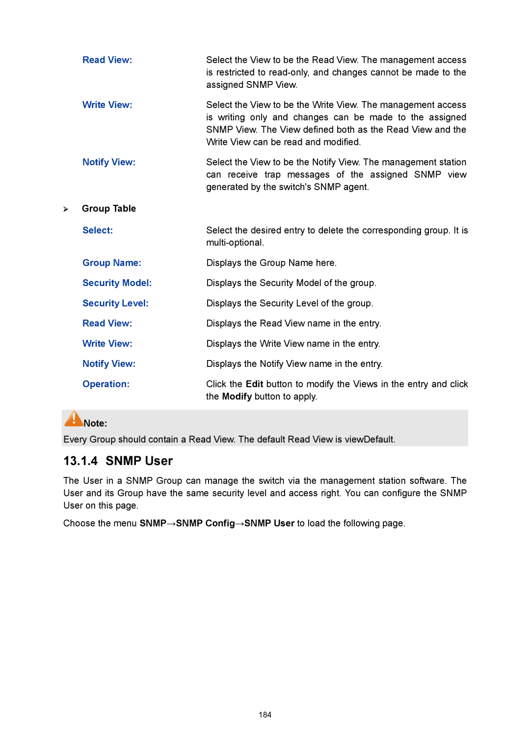 TP-Link TL-SG3424P manual Snmp User 