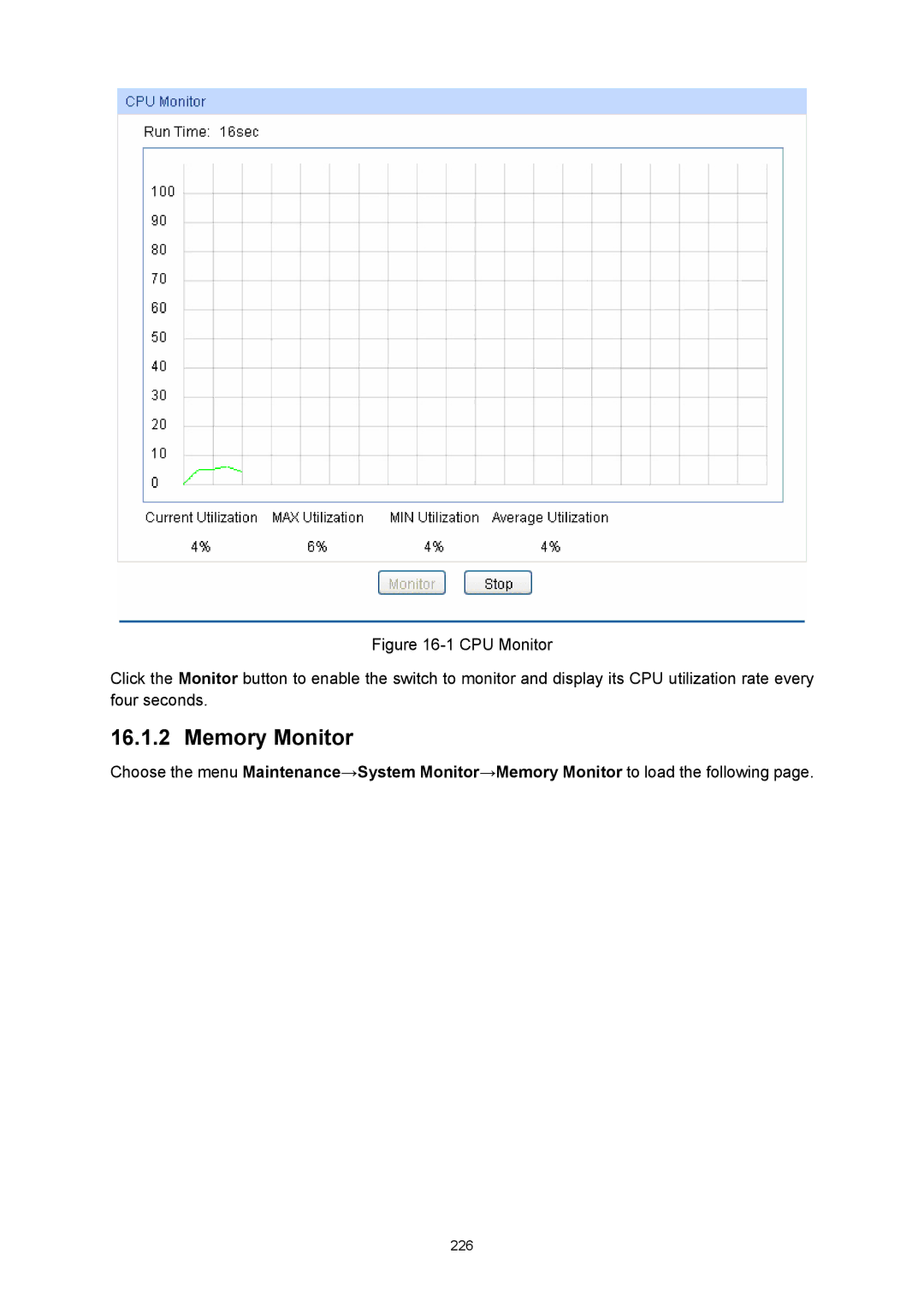 TP-Link TL-SG3424P manual Memory Monitor 