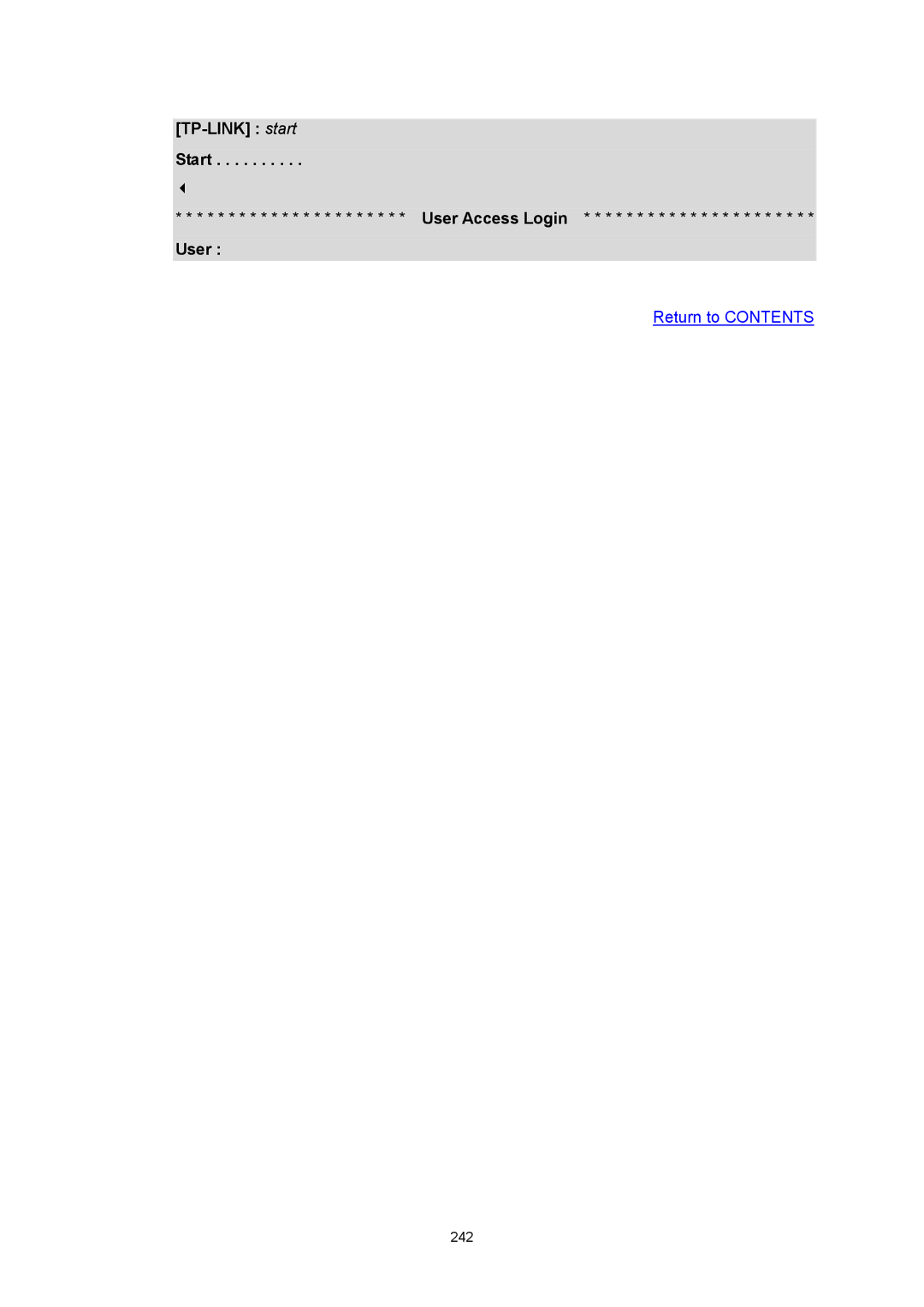 TP-Link TL-SG3424P manual TP-LINK start Start, User 