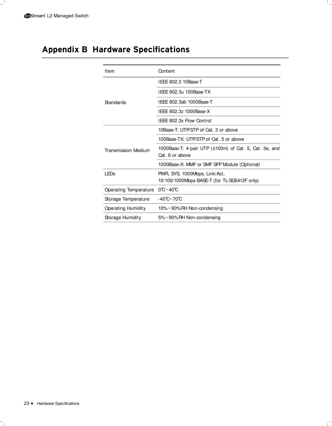 TP-Link TL-SG5412F, TL-SG5428 manual AAAAAAAAAAAAHardware Specifications 