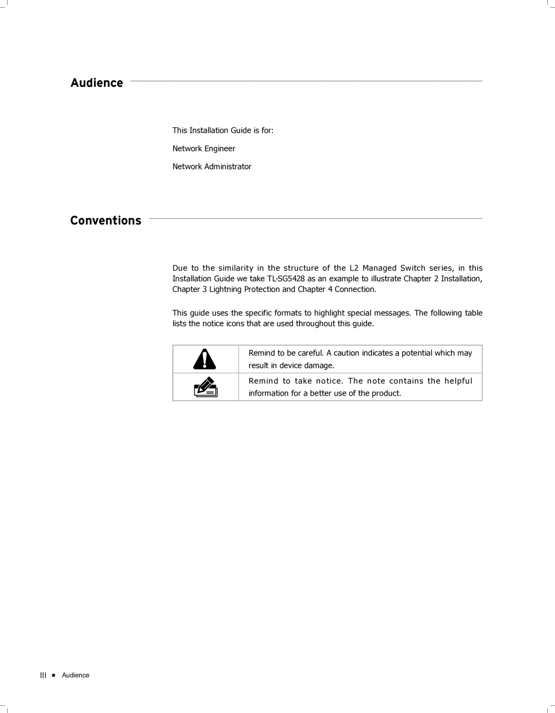 TP-Link TL-SG5412F, TL-SG5428 manual Audience 