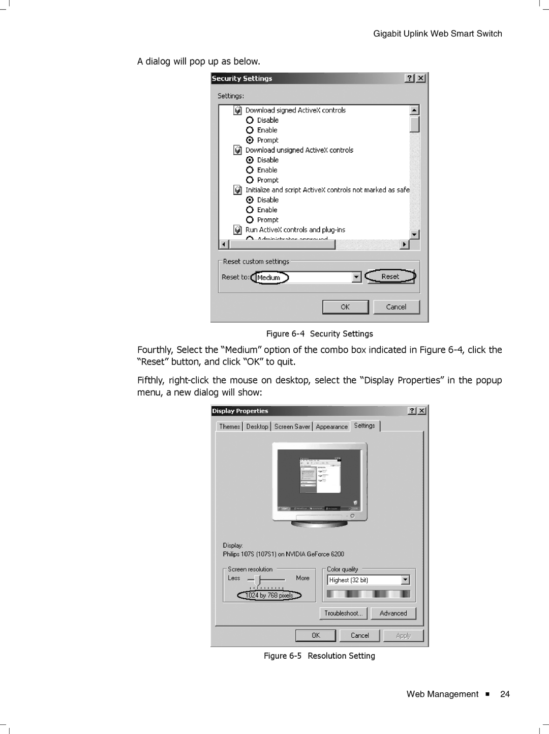 TP-Link TL-SL2210WEB/TL-SL2218WEB, TL-SL2428WEB/TL-SL2452WEB manual Dialog will pop up as below 