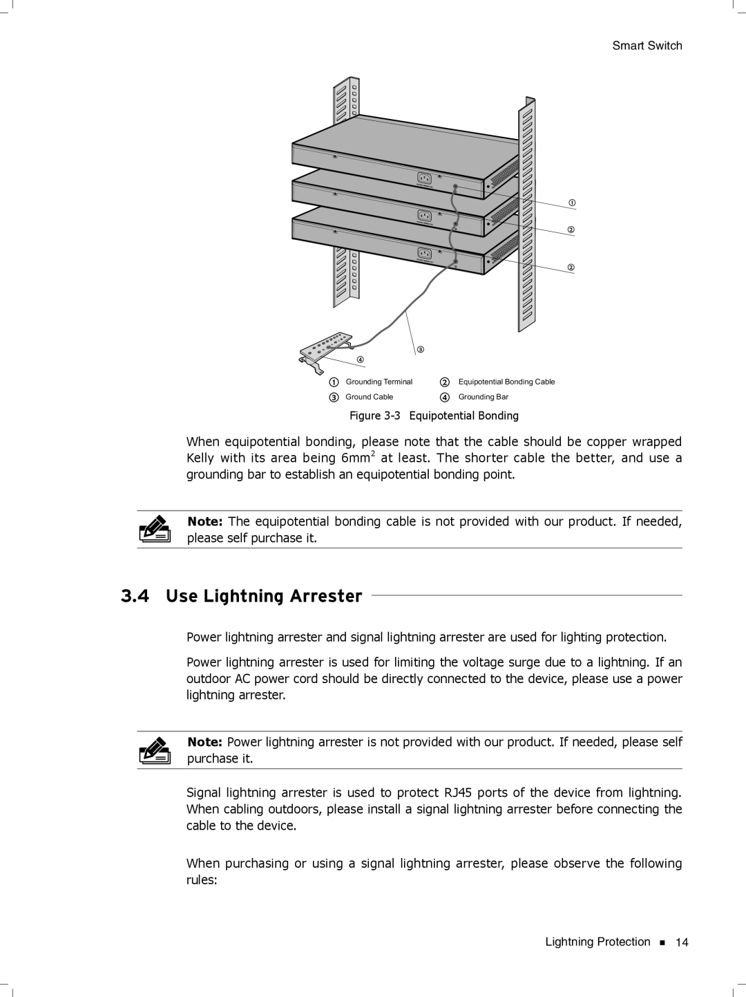 TP-Link TL-SL2210, TL-SL2452, TL-SL2428, TL-SL2218 manual Use Lightning Arrester 